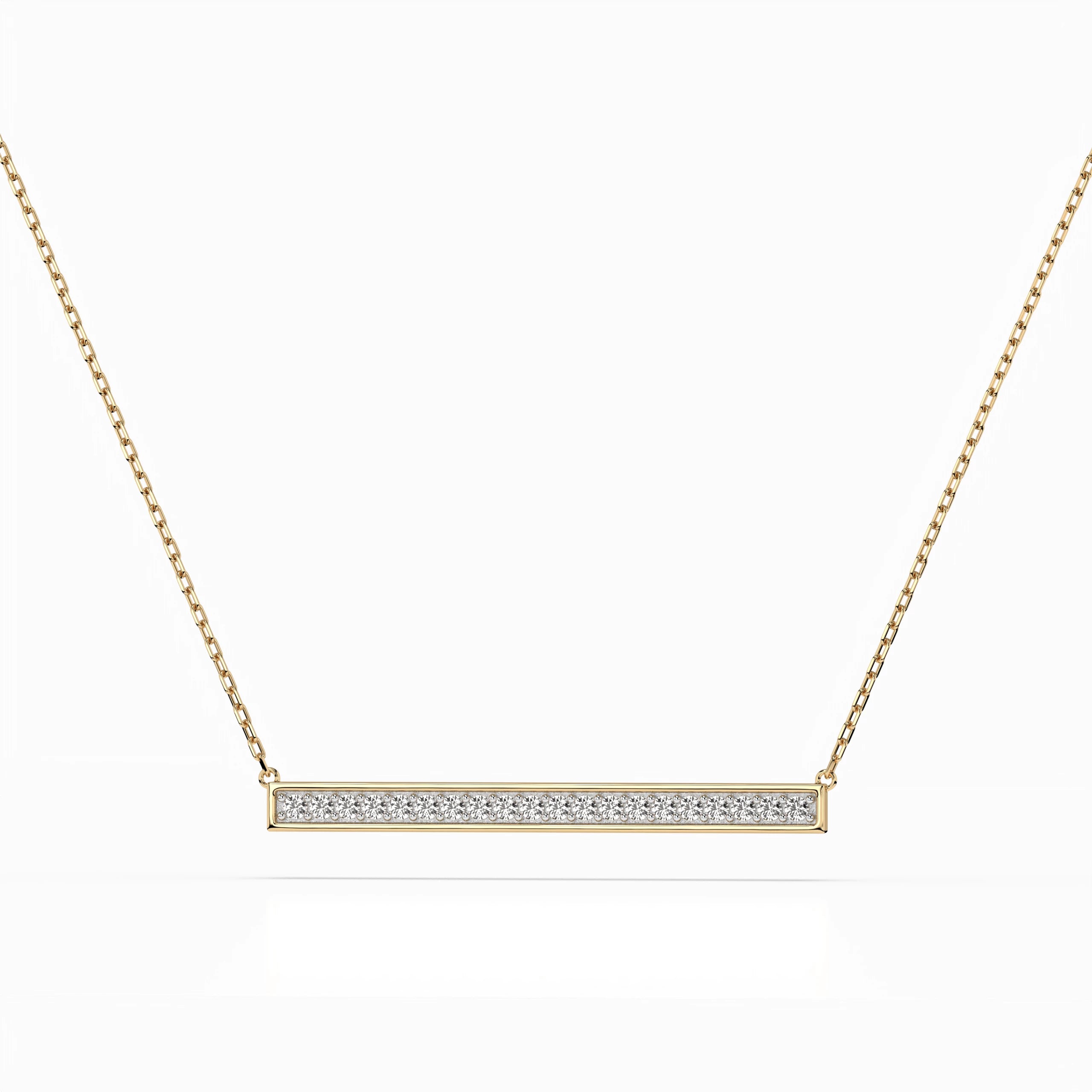 Minimalism Necklace (Round), 0.12 ct — 104-10024