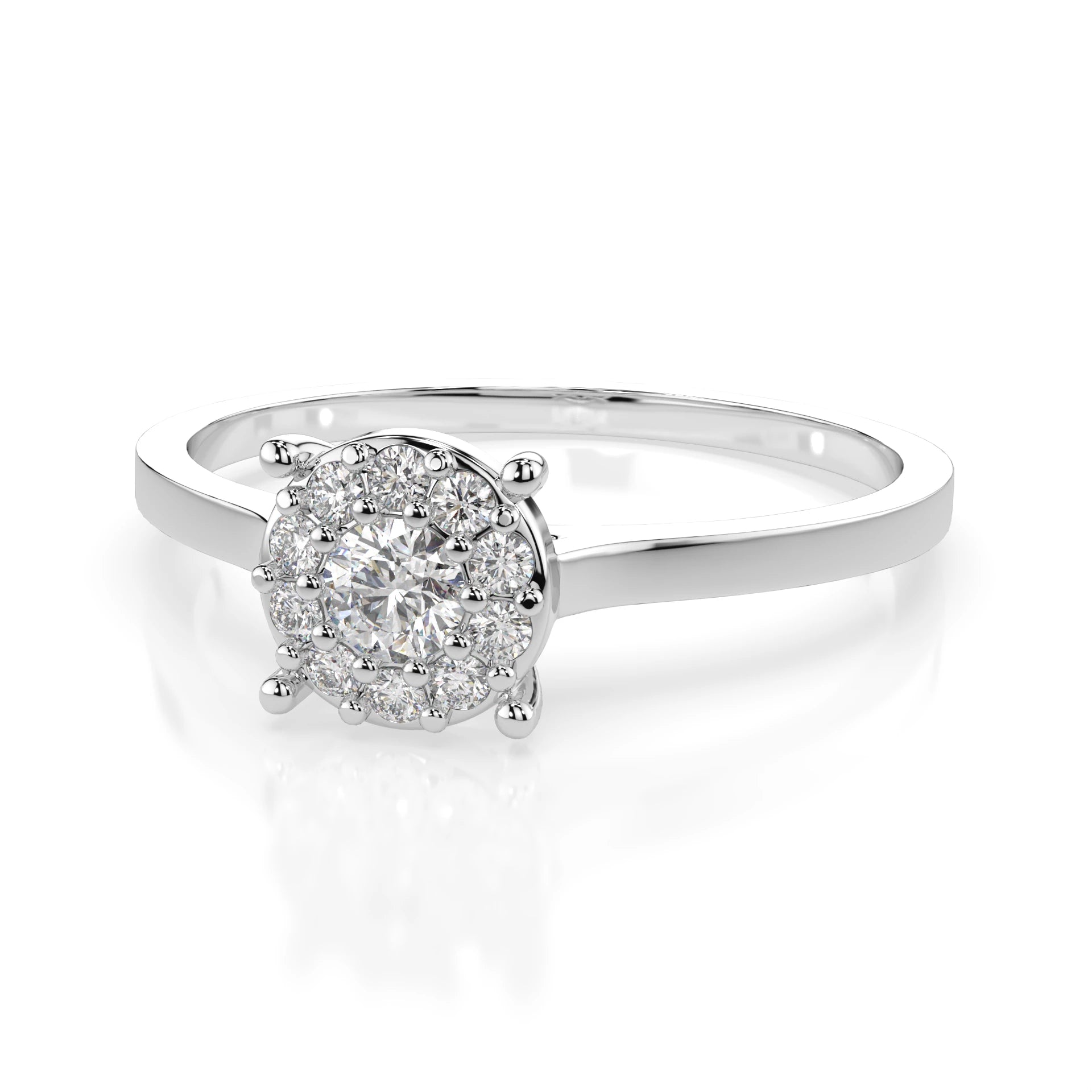 Solitaire Eternity Ring (Round), 0.1 ct — 101-10017/1(3.0)