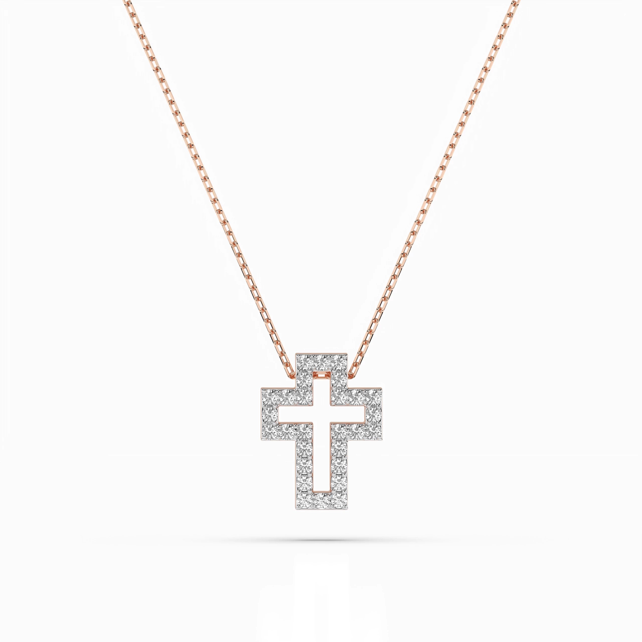 Minimalism Necklace (Round), 0.17 ct — 104-10030