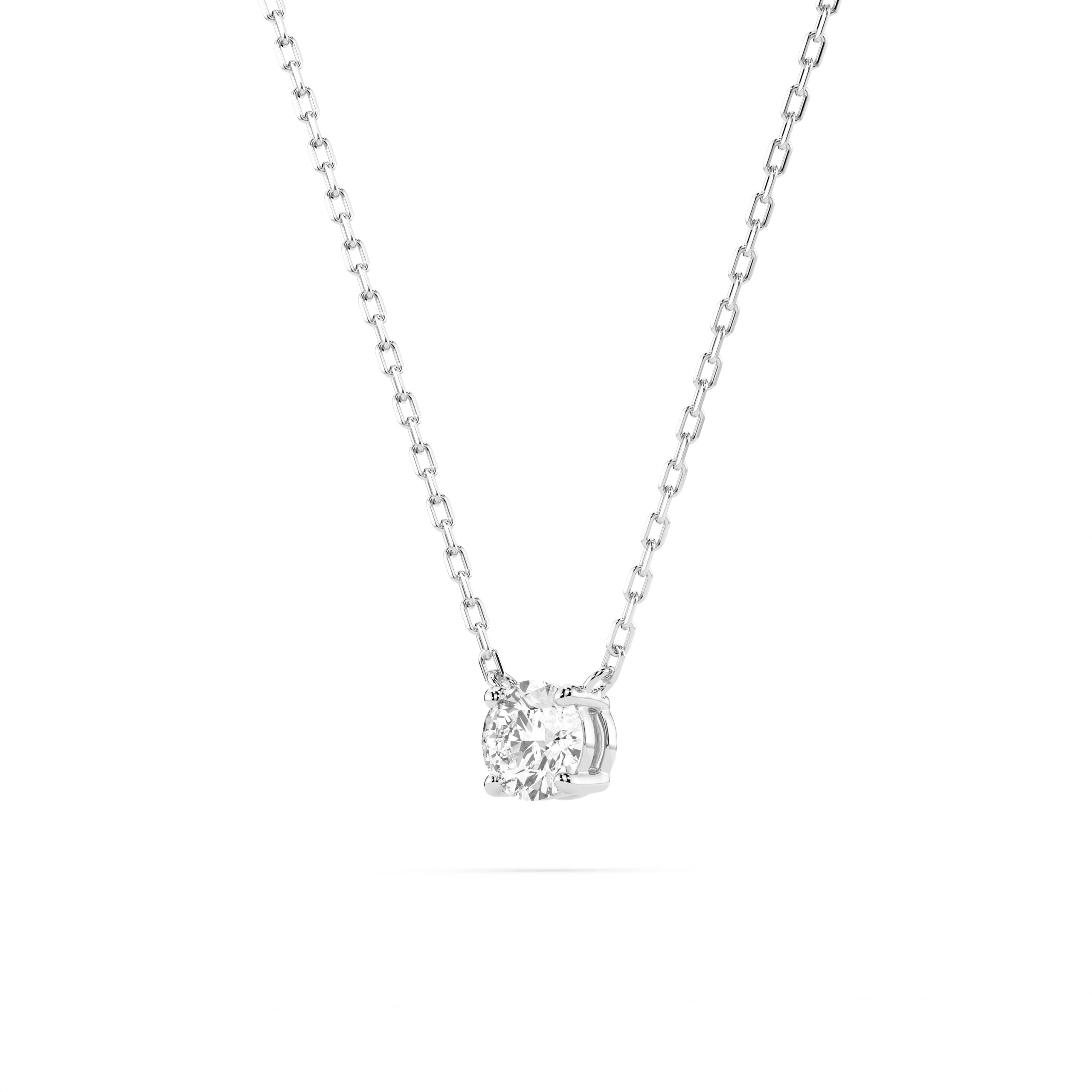 Solitaire Necklace (Round), 0.15 ct — 104-10040(3.4)
