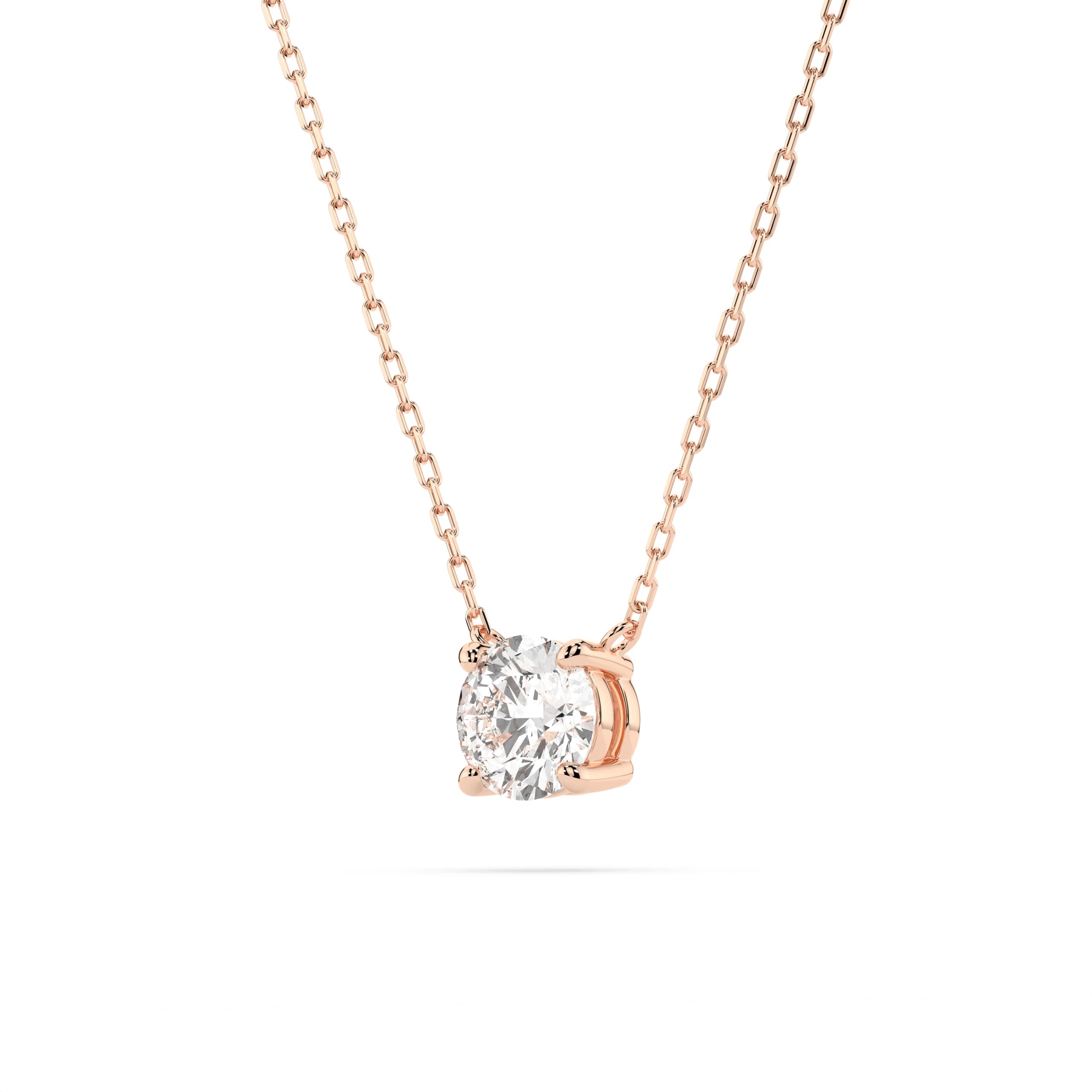 Solitaire Necklace (Round), 0.25 ct — 104-10040(4.0)