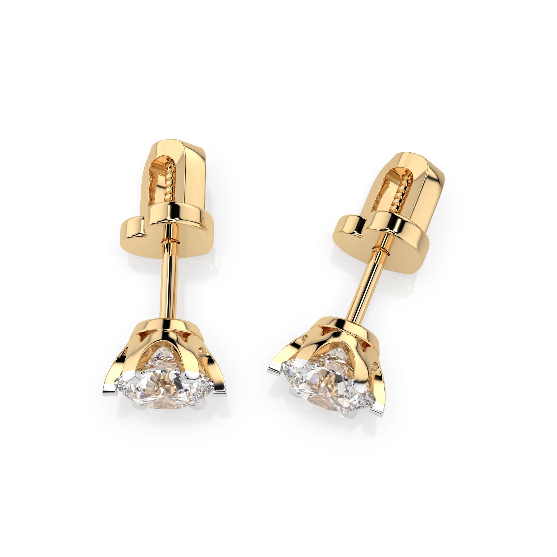 Solitaire Butterfly Earring (Round), 0.9 ct — 102-10040/1(4.8)