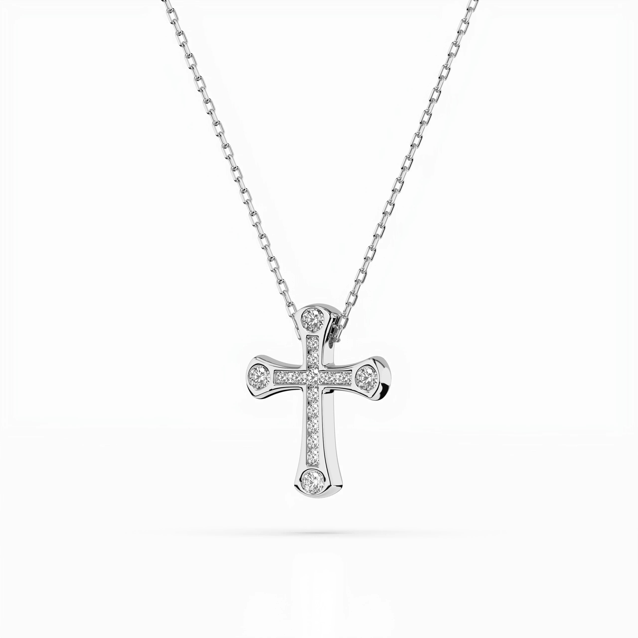 Minimalism Necklace (Round), 0.06 ct — 104-10009
