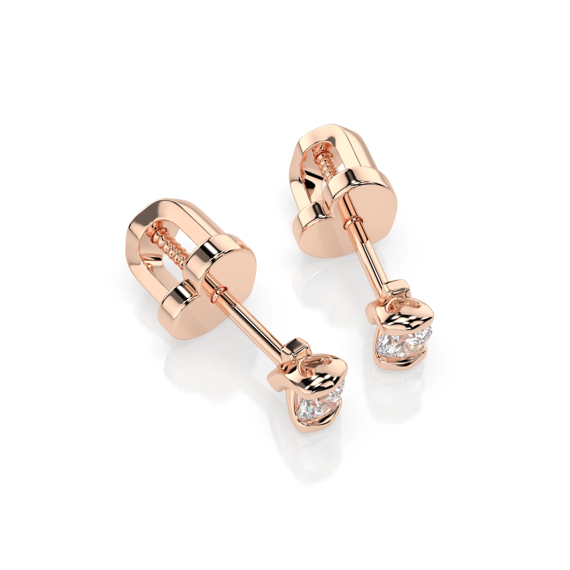 Solitaire Butterfly Earring (Round), 0.12 ct — 102-10016(2.5)