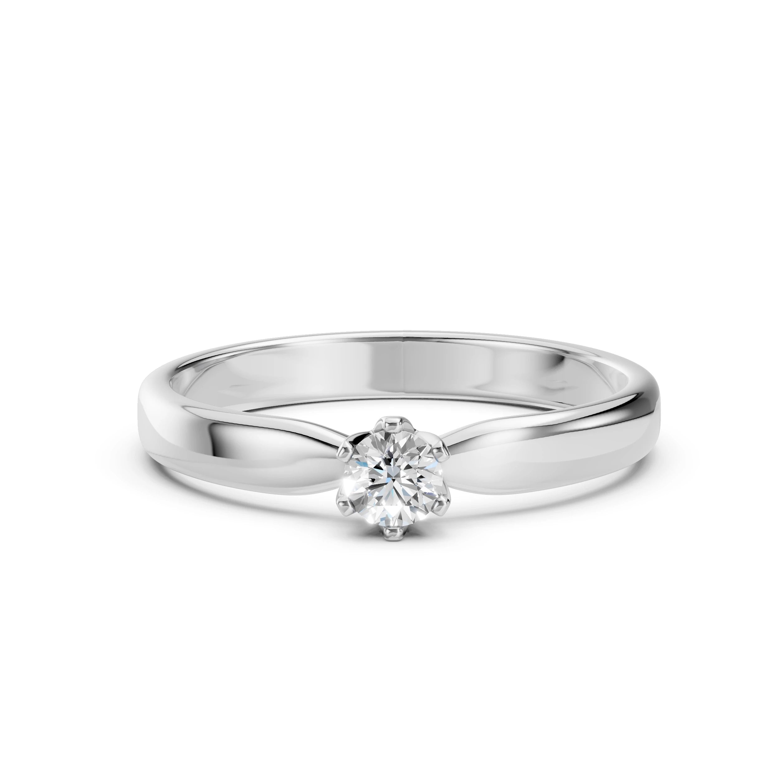 Solitaire Ring (Round), 0.15 ct — 101-10040(3.4)