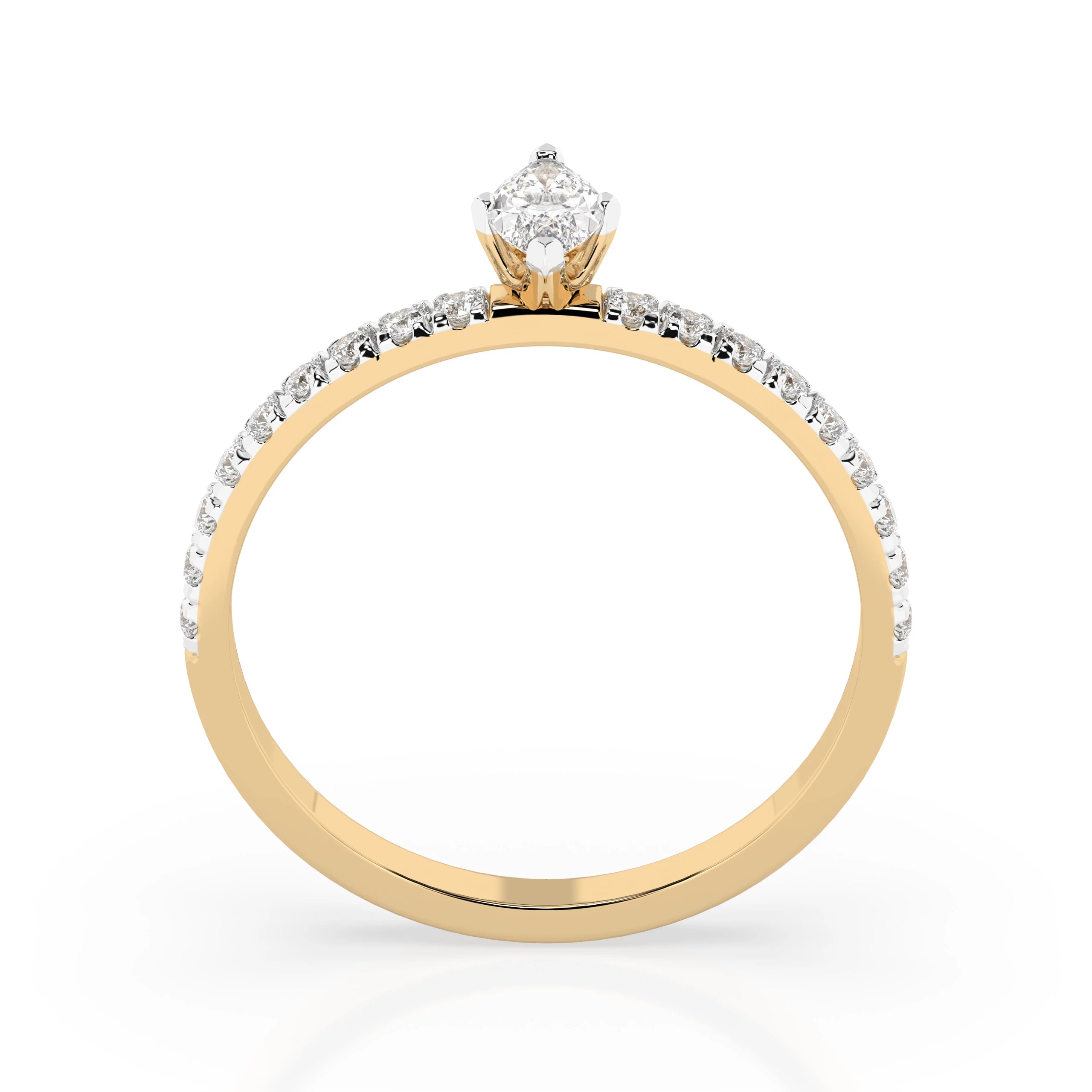 Solitaire Eternity Ring (Marquise), 0.1 ct — 101-10181/4(0.10)MARQUISE