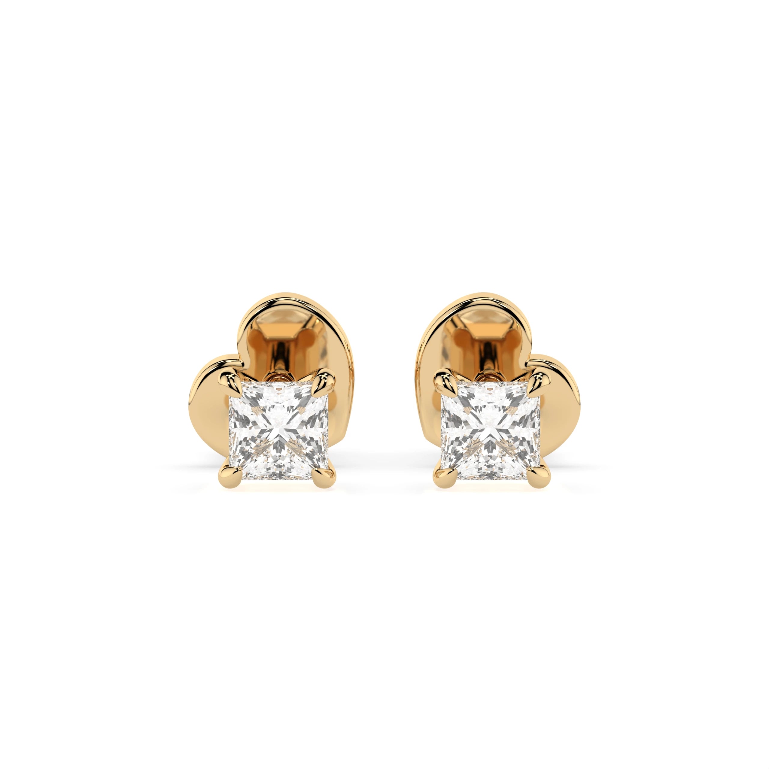 Solitaire Butterfly Earring (Princess), 0.34 ct — 102-10113(3.0)PR