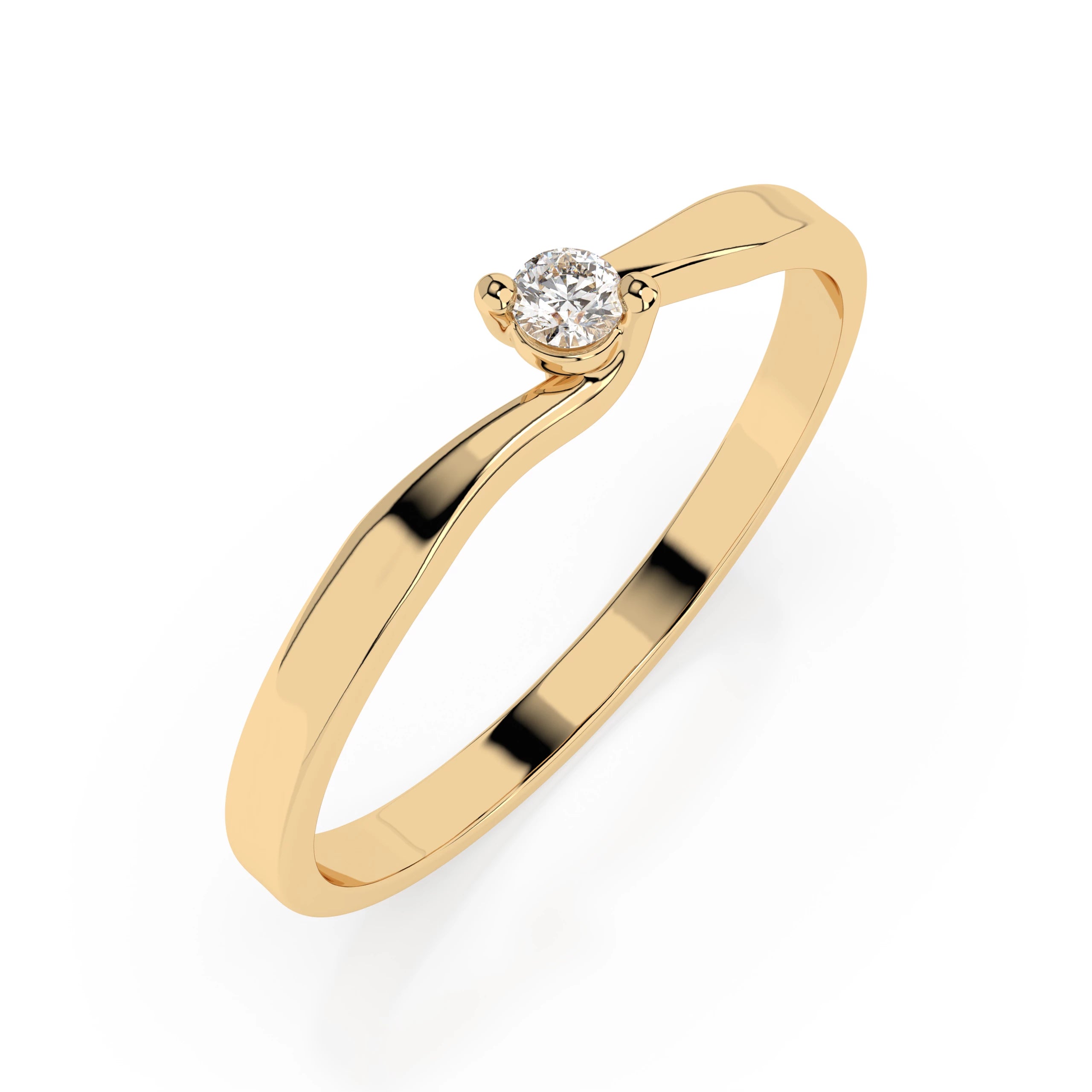 Solitaire Ring (Round), 0.04 ct — 101-10032(2.2)