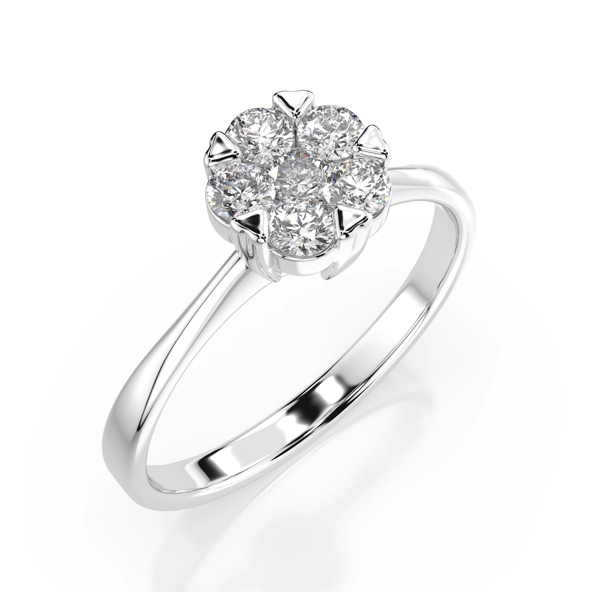 Illusion Ring (Round), 0.1 ct — 101-10015/1(3.0)