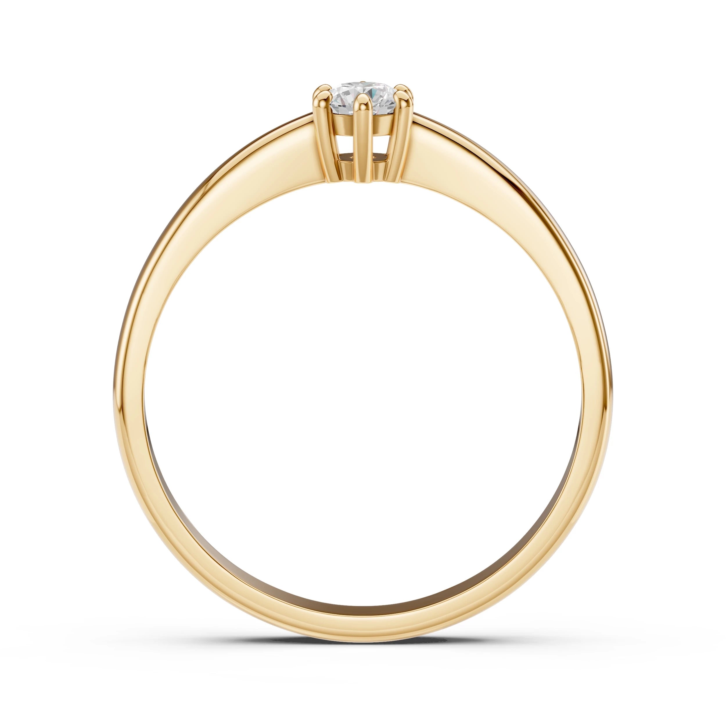 Solitaire Ring (Round), 0.15 ct — 101-10151(3.4)