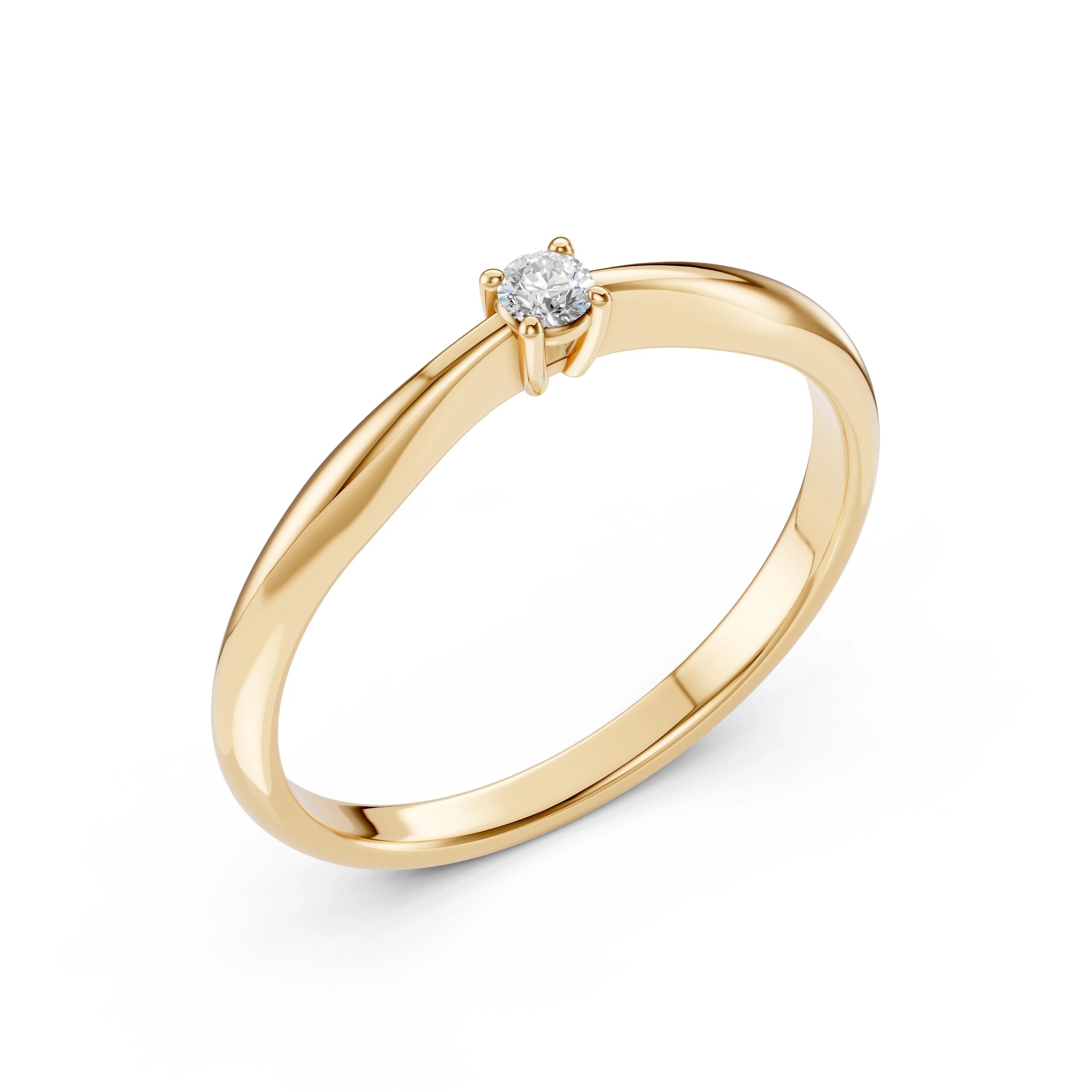 Solitaire Ring (Round), 0.06 ct — 101-10021(2.5)
