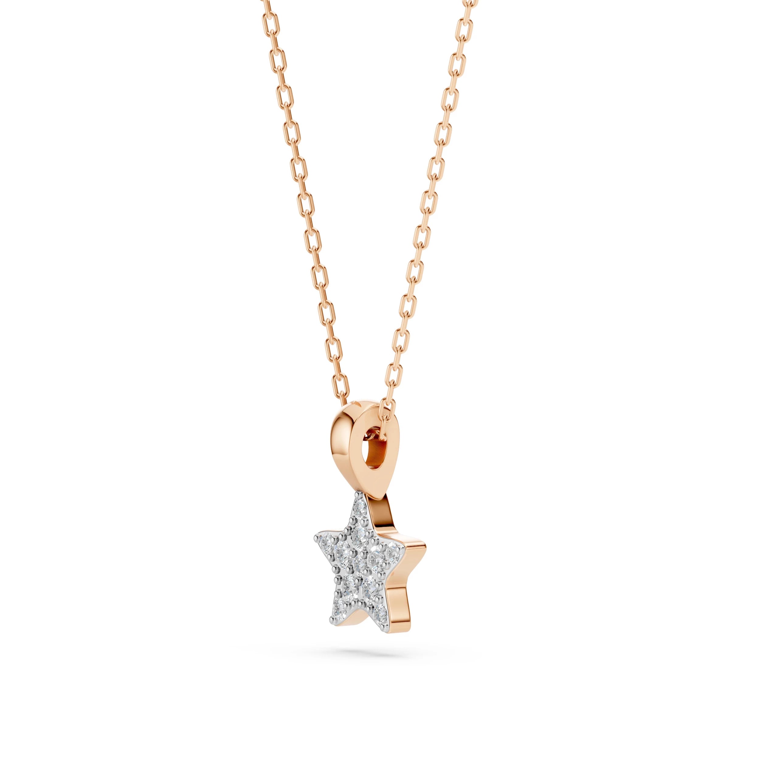 Minimalism Necklace (Round), 0.03 ct — 104-10077