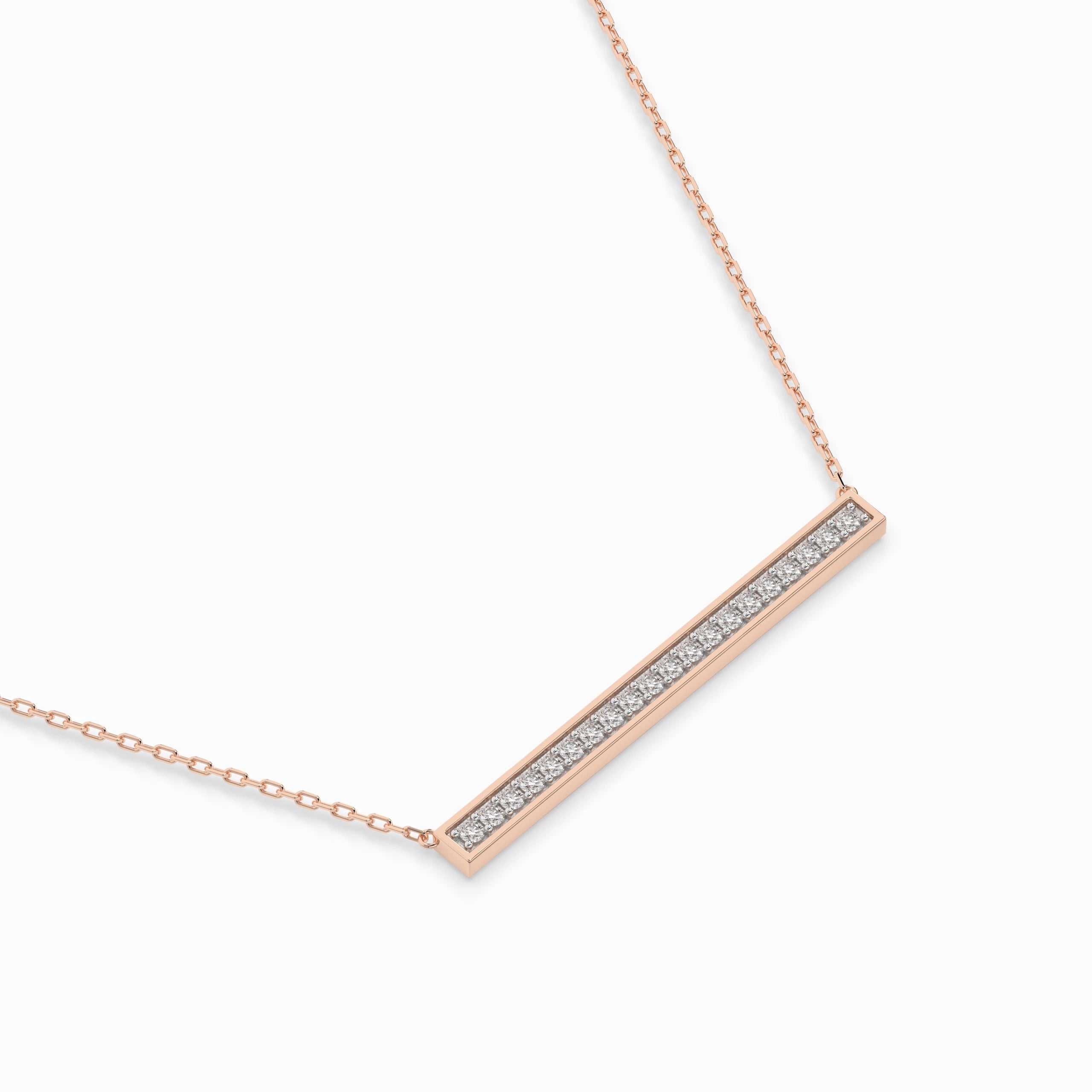 Minimalism Necklace (Round), 0.12 ct — 104-10024