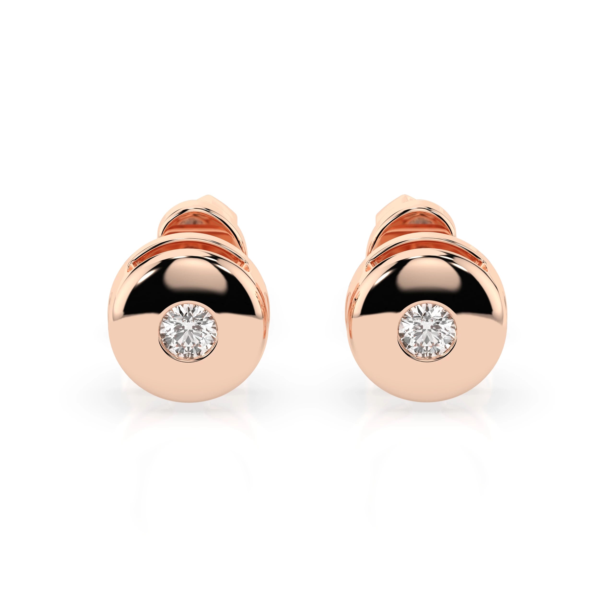 Solitaire Butterfly Earring (Round), 0.08 ct — 102-10048