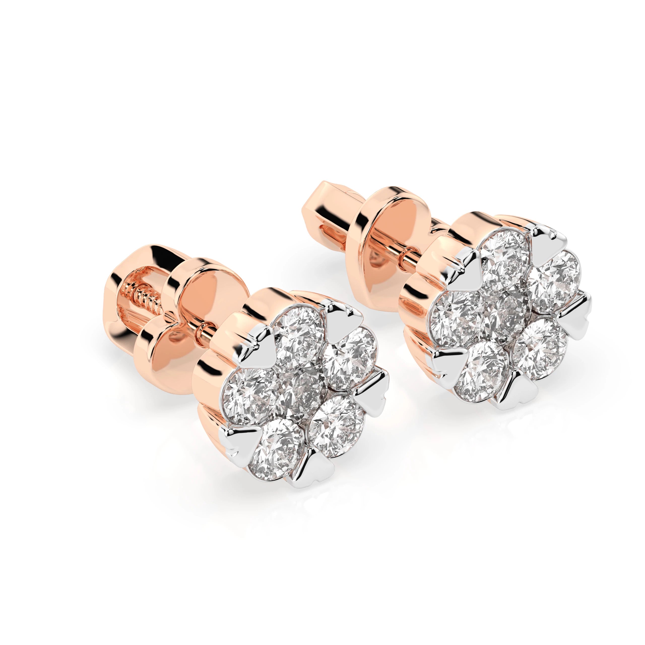 Illusion Earring (Round), 0.3 ct — 102-10015/2(3.4)
