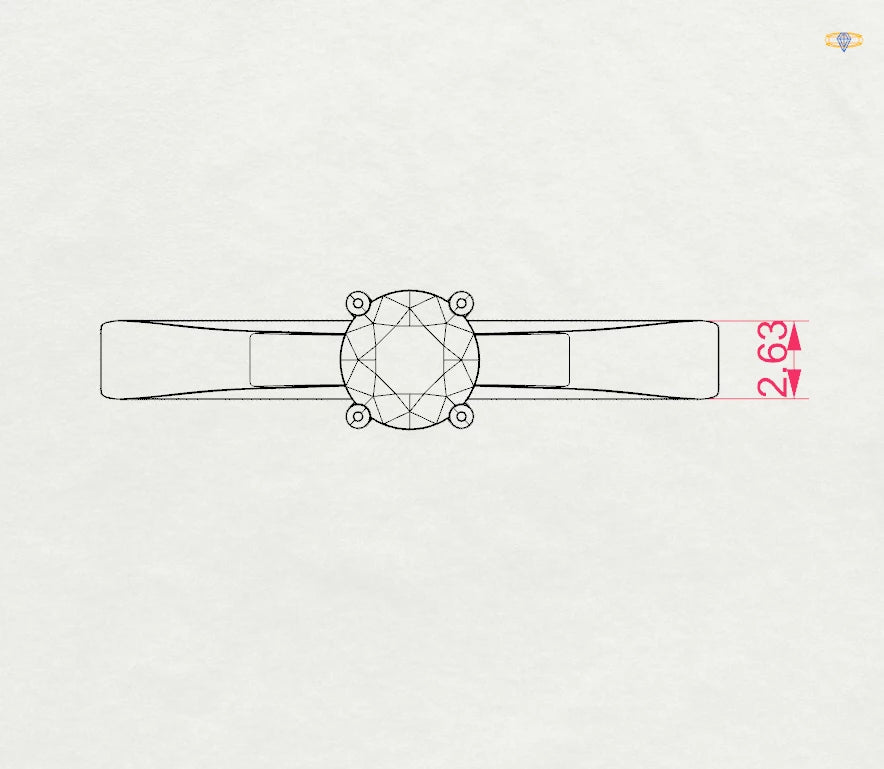 Solitaire Ring (Round), 0.4 ct — 101-10012/1(4.7)