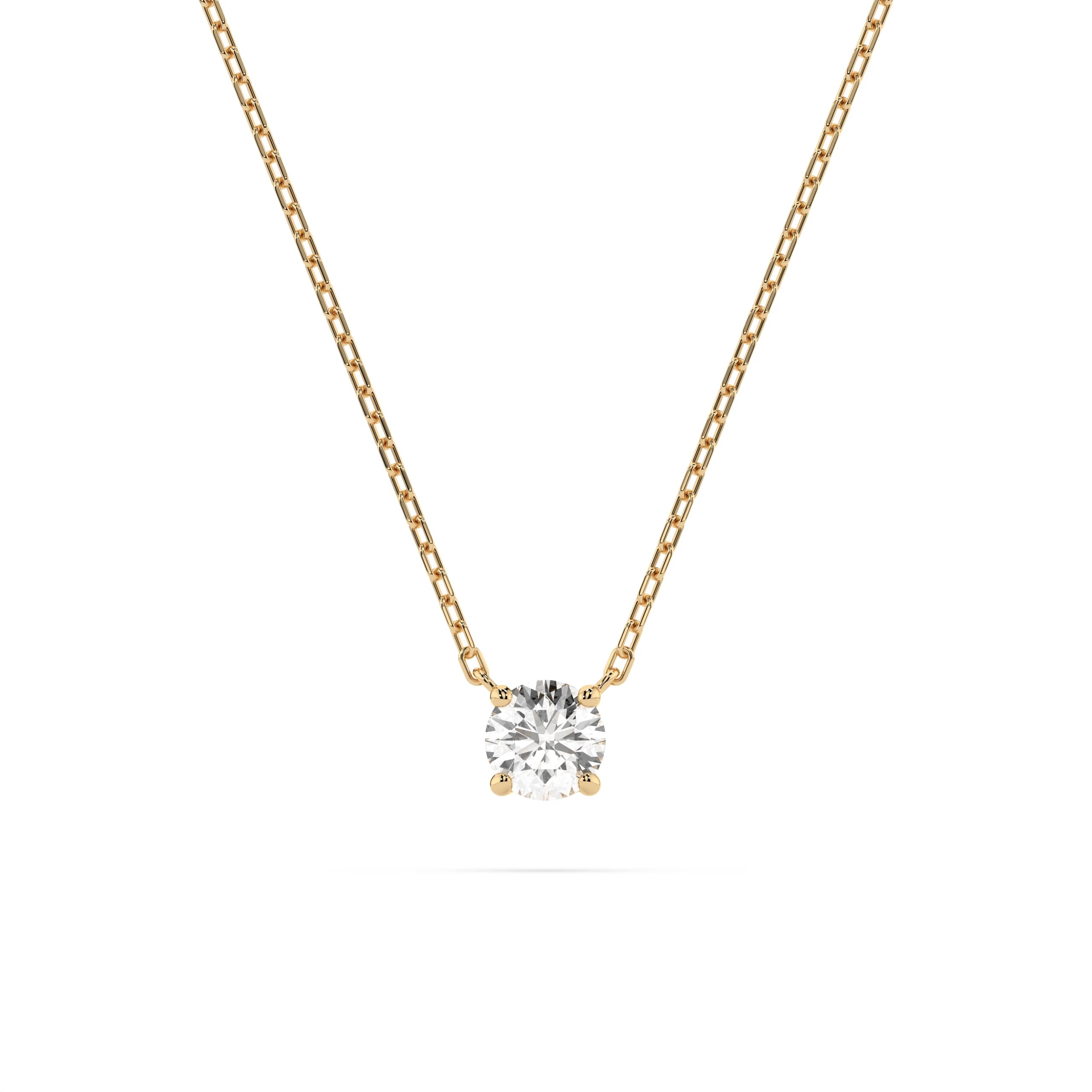 Solitaire Necklace (Round), 0.15 ct — 104-10040(3.4)