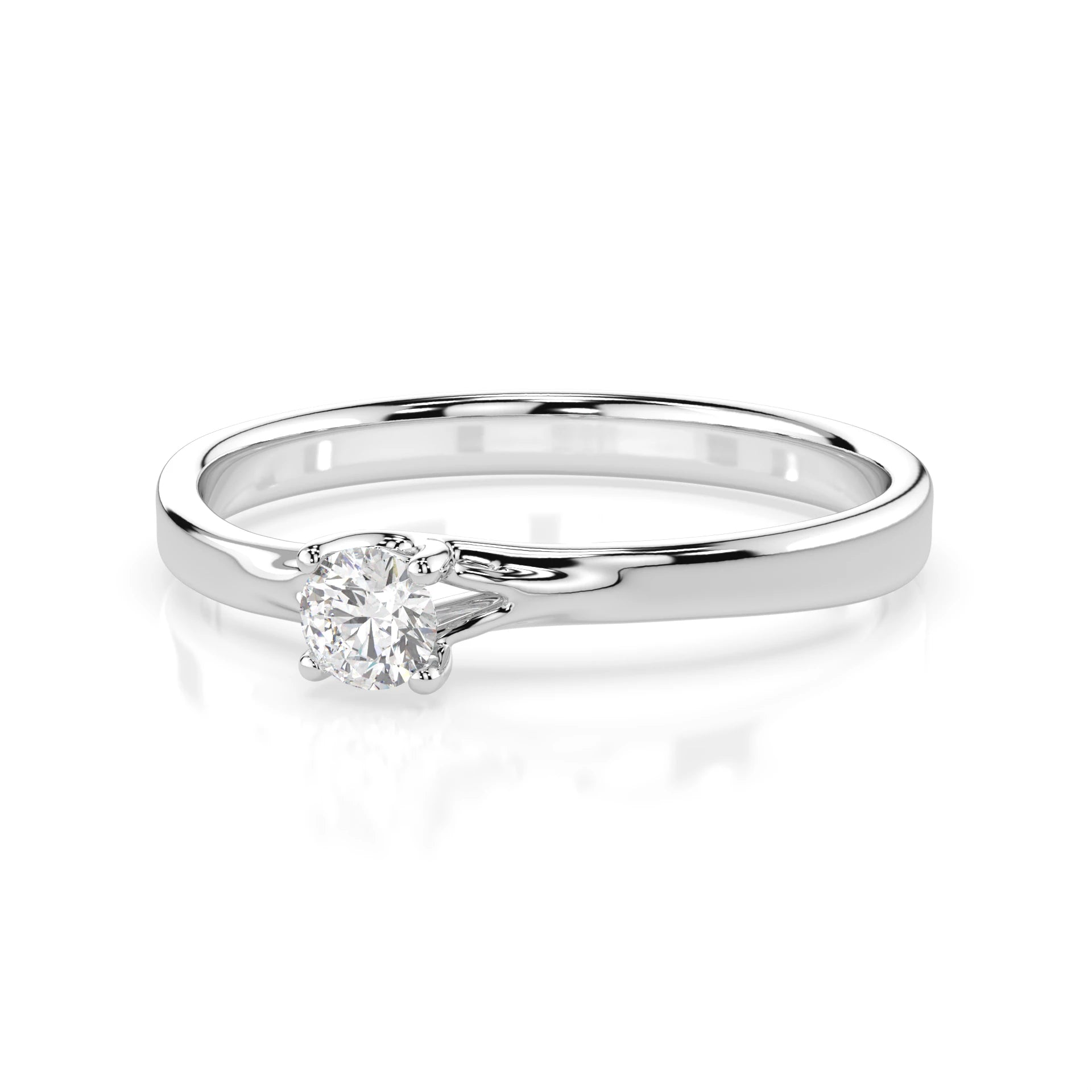 Solitaire Ring (Round), 0.1 ct — 101-10014(3.0)