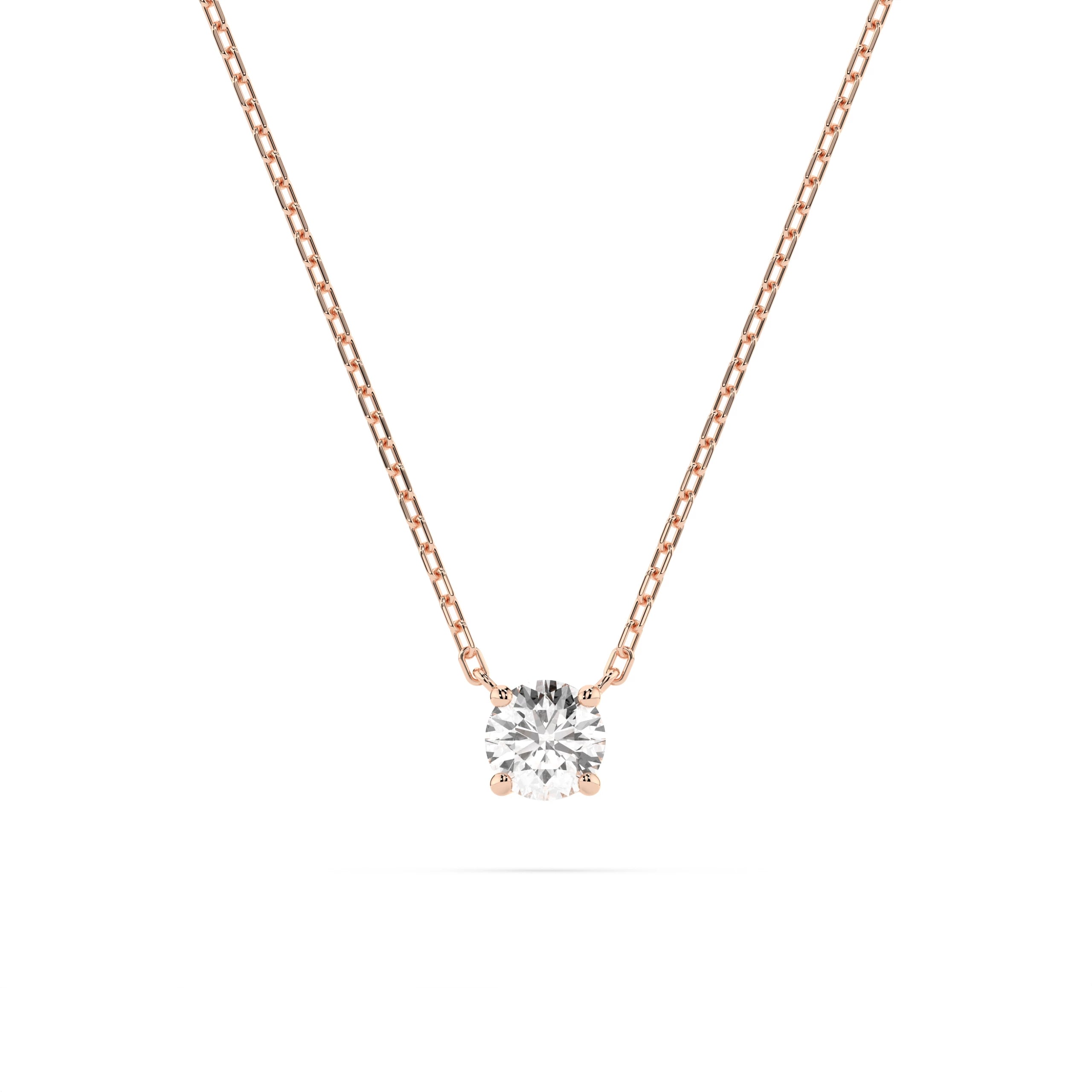 Solitaire Necklace (Round), 0.1 ct — 104-10040(3.0)