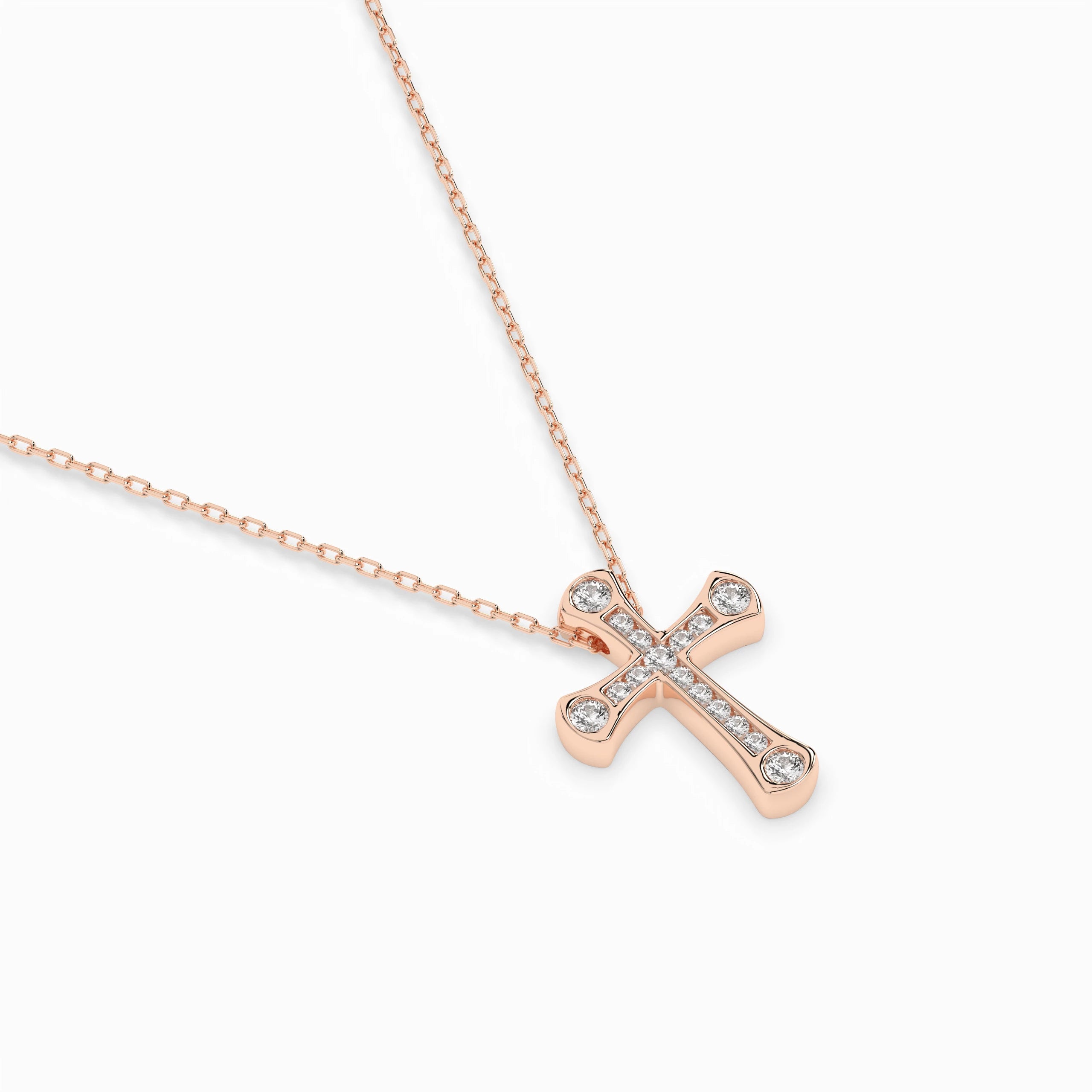 Minimalism Necklace (Round), 0.06 ct — 104-10009