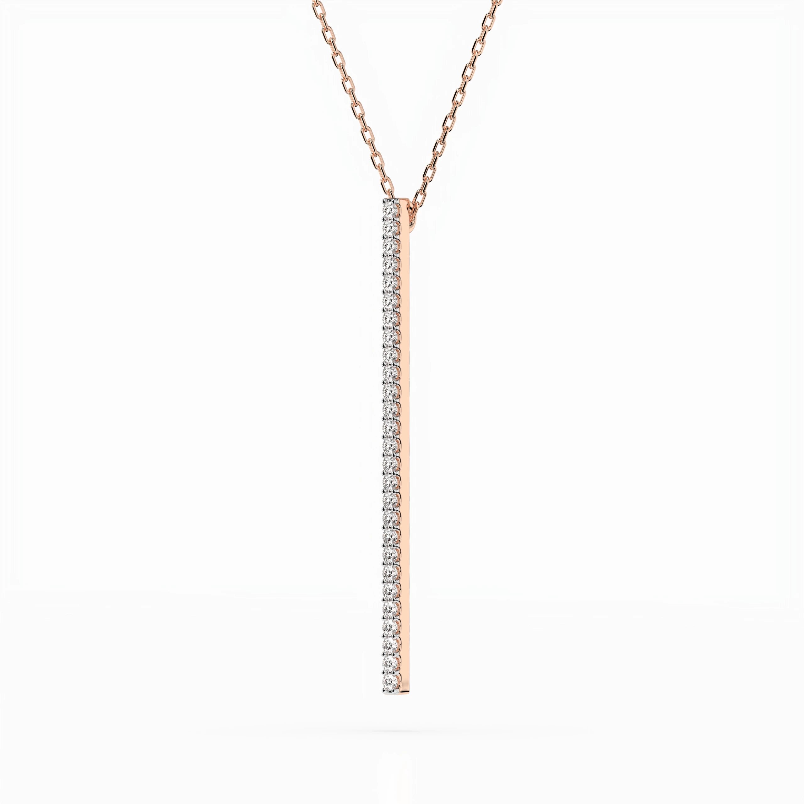 Minimalism Necklace (Round), 0.14 ct — 104-10050