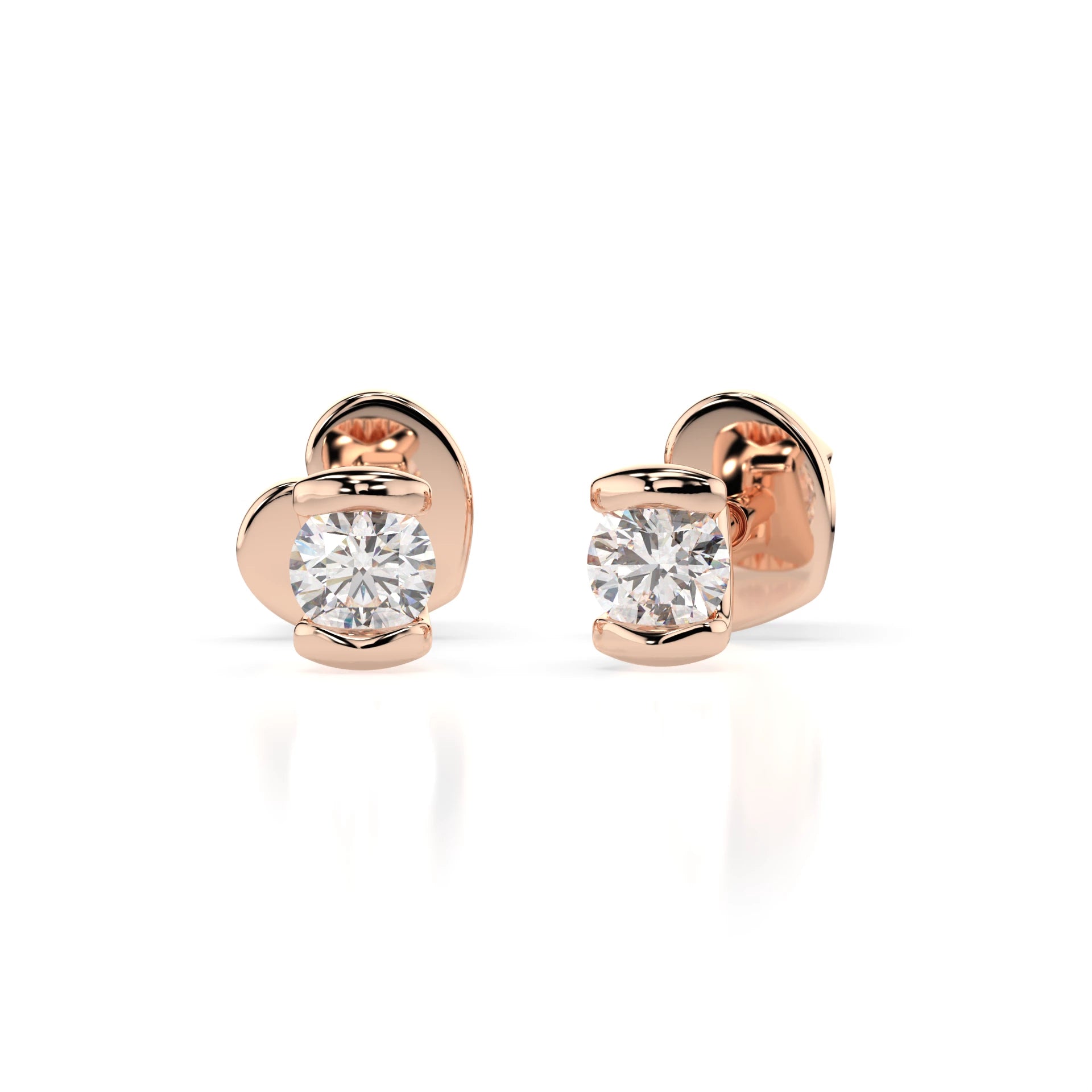 Solitaire Butterfly Earring (Round), 0.12 ct — 102-10016(2.5)