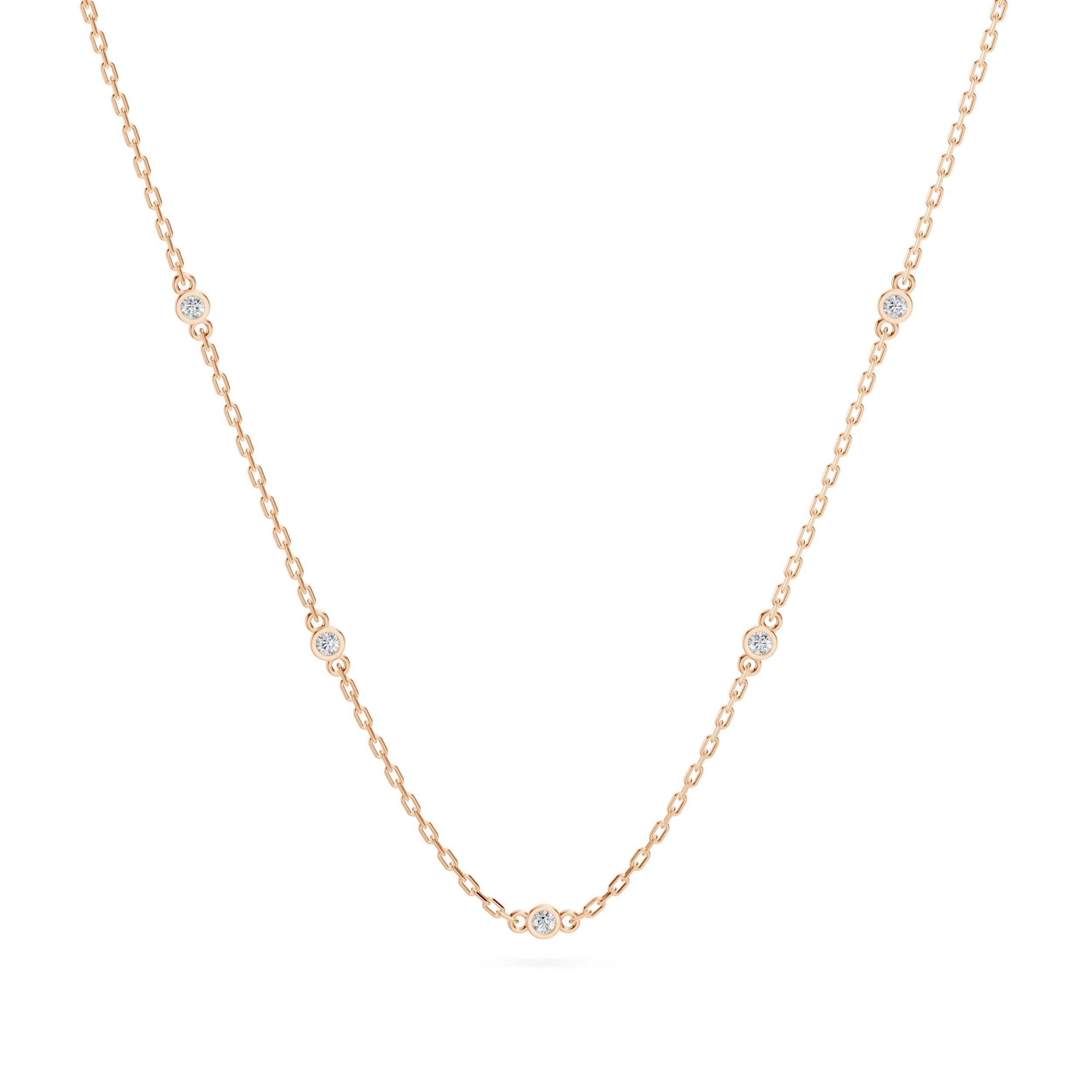 Minimalism Necklace (Round), 0.07 ct — 104-10080/5(1.4)