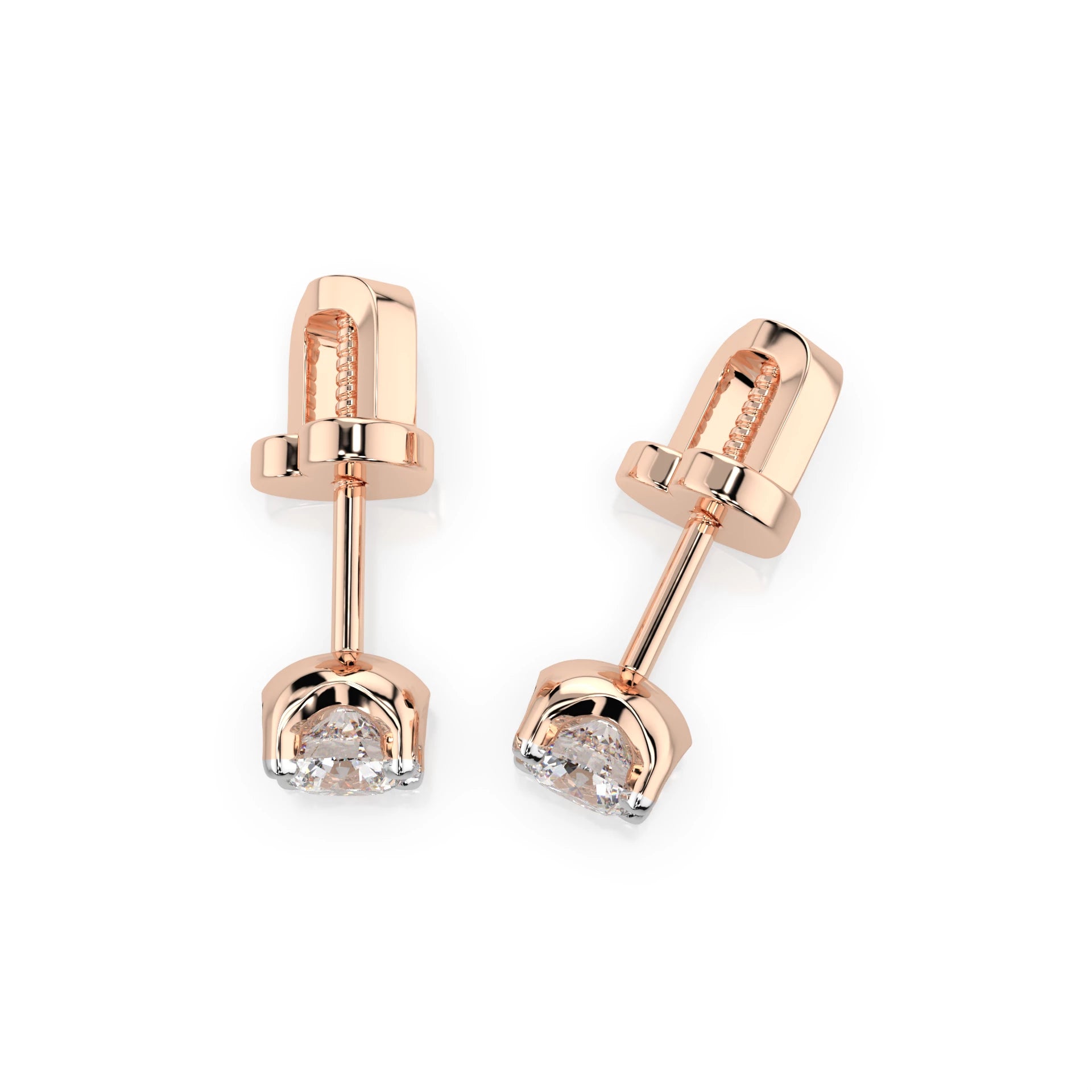 Solitaire Butterfly Earring (Round), 0.4 ct — 102-10020(3.7)