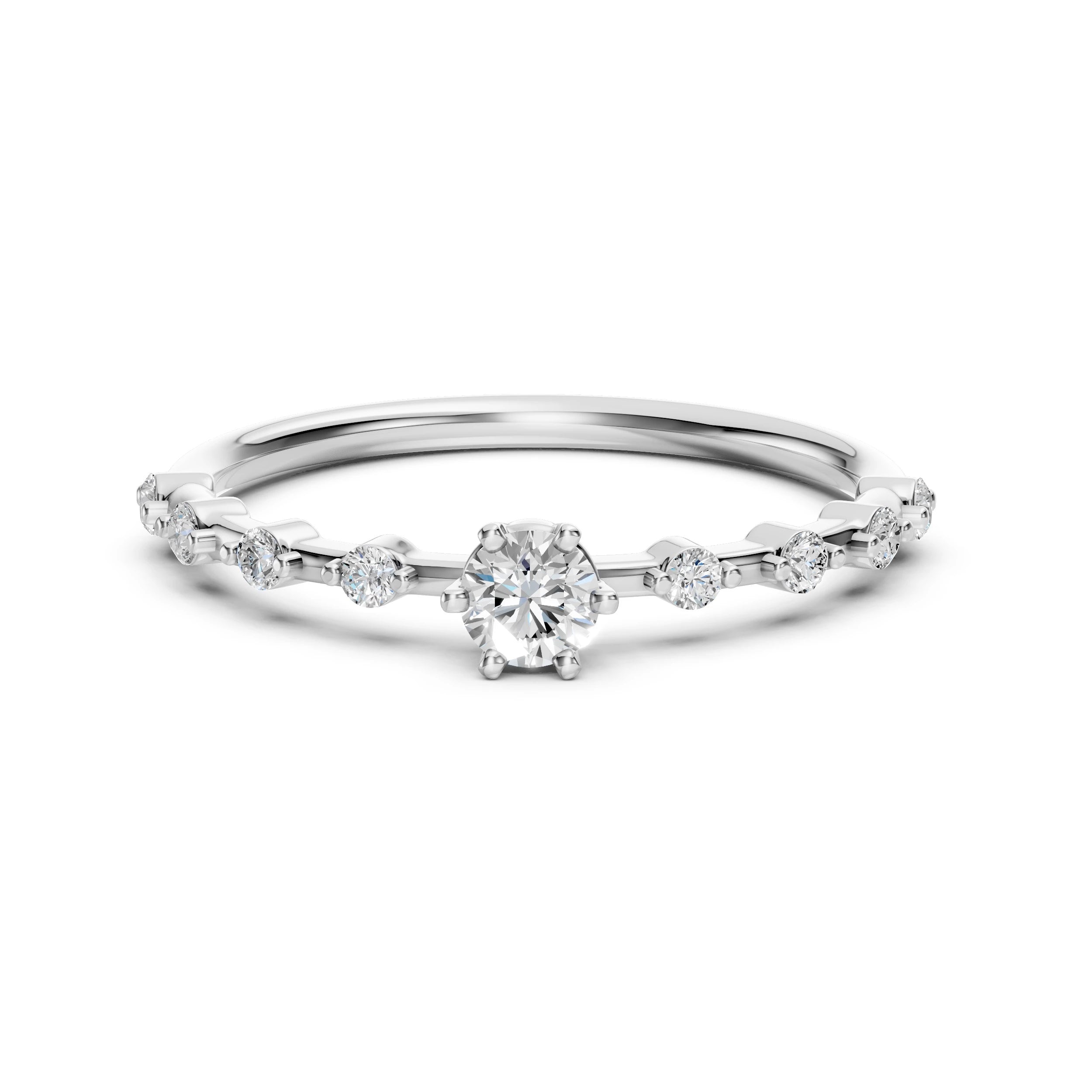 Solitaire Eternity Ring (Round), 0.2 ct — 101-10144(3.7)