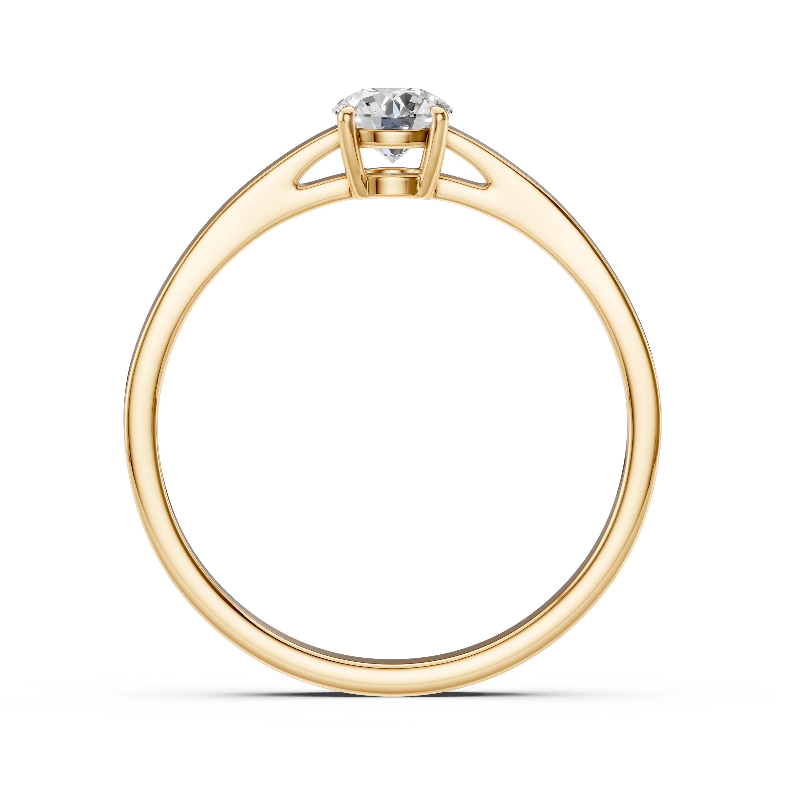 Solitaire Ring (Round), 0.35 ct — 101-10012/1(4.5)