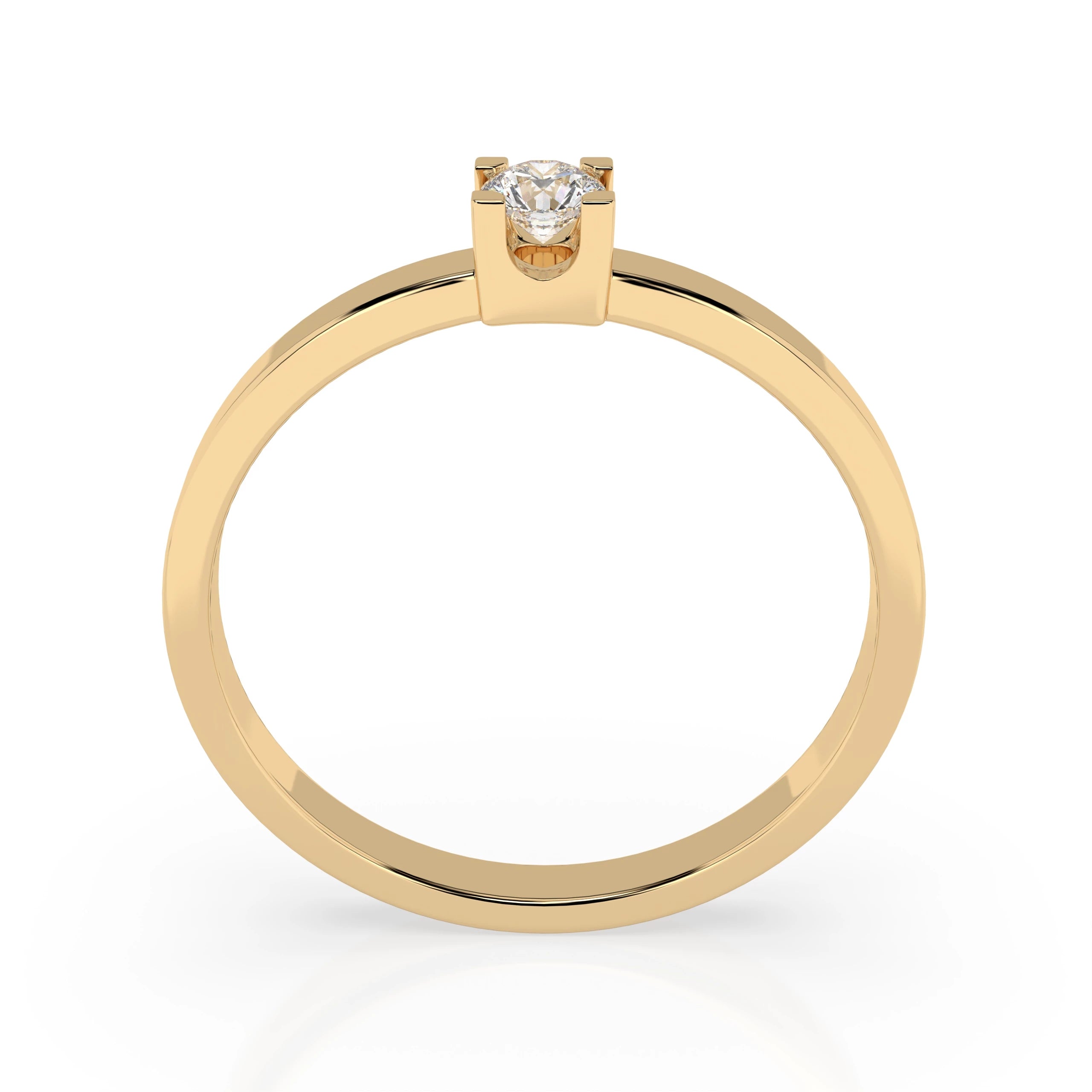 Solitaire Ring (Round), 0.1 ct — 101-10036(3.0)