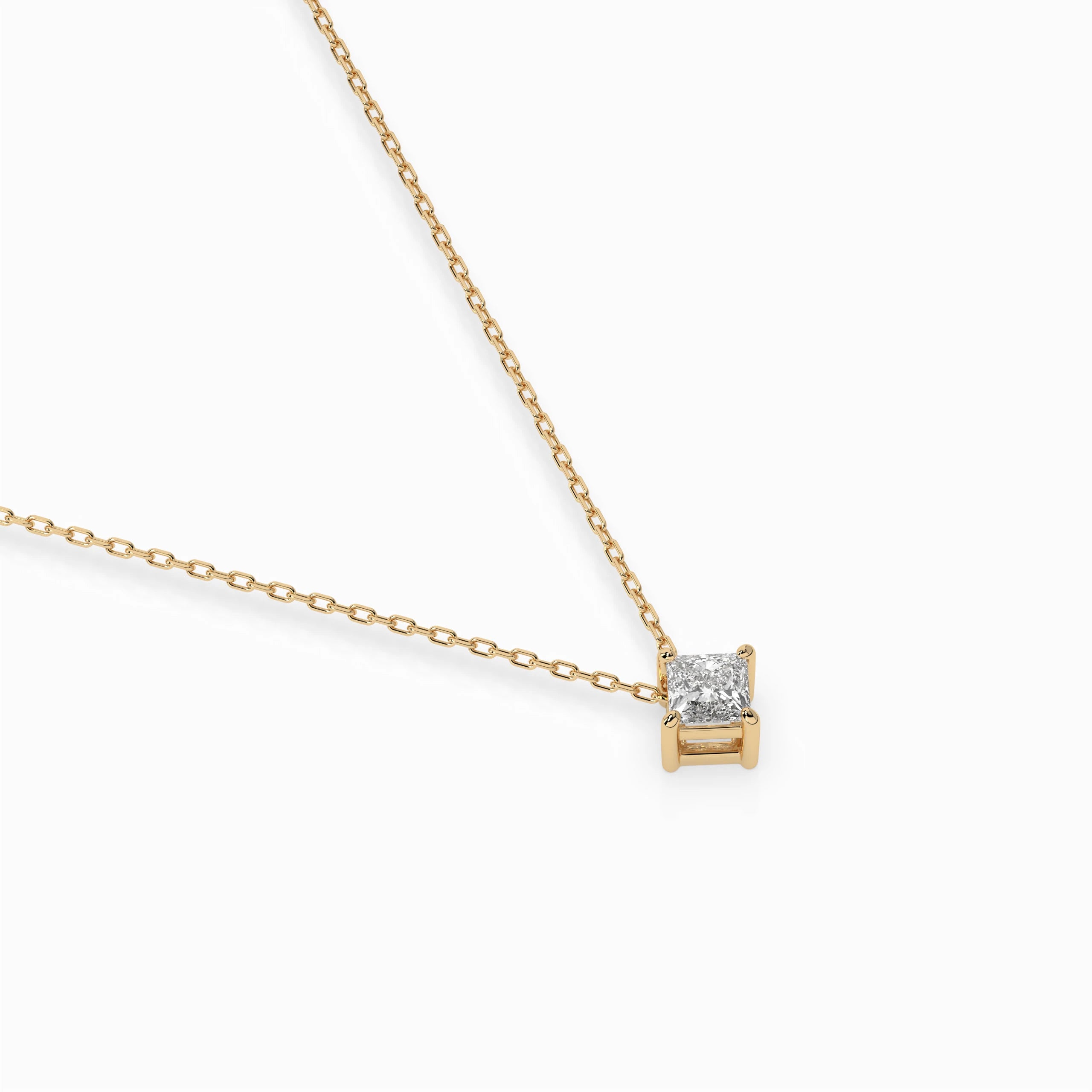 Solitaire Necklace (Princess), 0.17 ct — 104-10055(3.0)PR