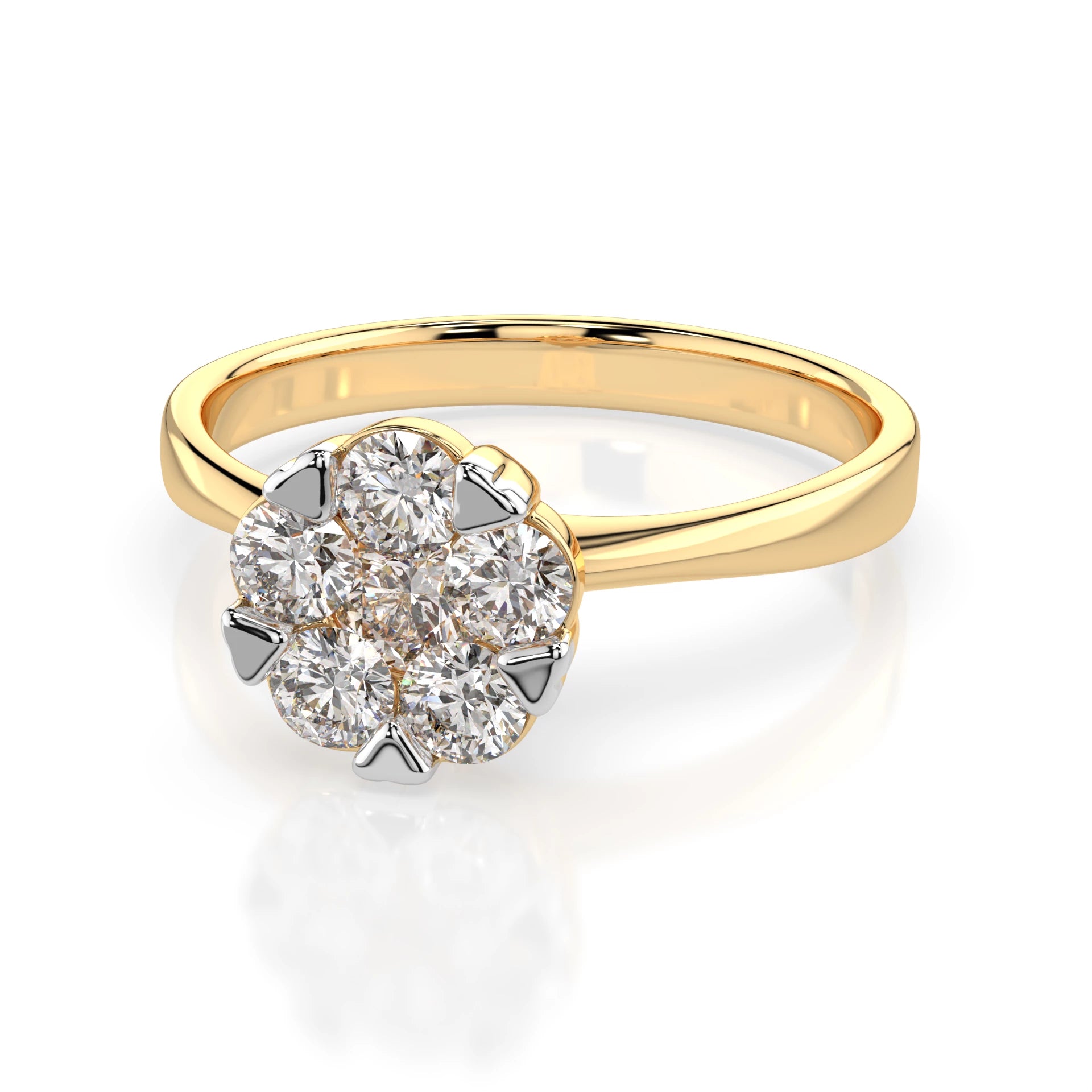 Illusion Ring (Round), 0.15 ct — 101-10015/1(3.4)