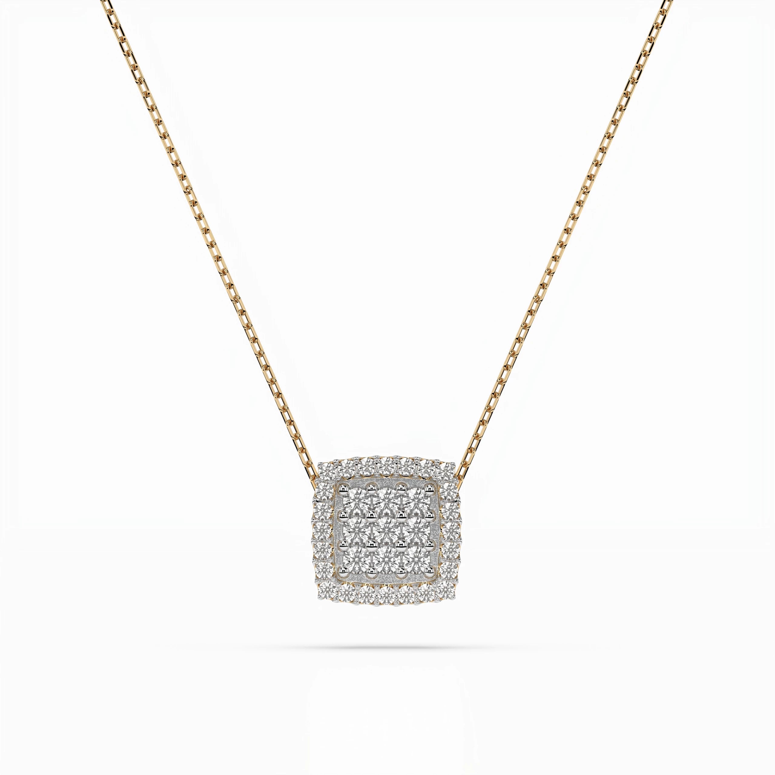 Illusion Necklace (Round), 0.12 ct — 104-10035