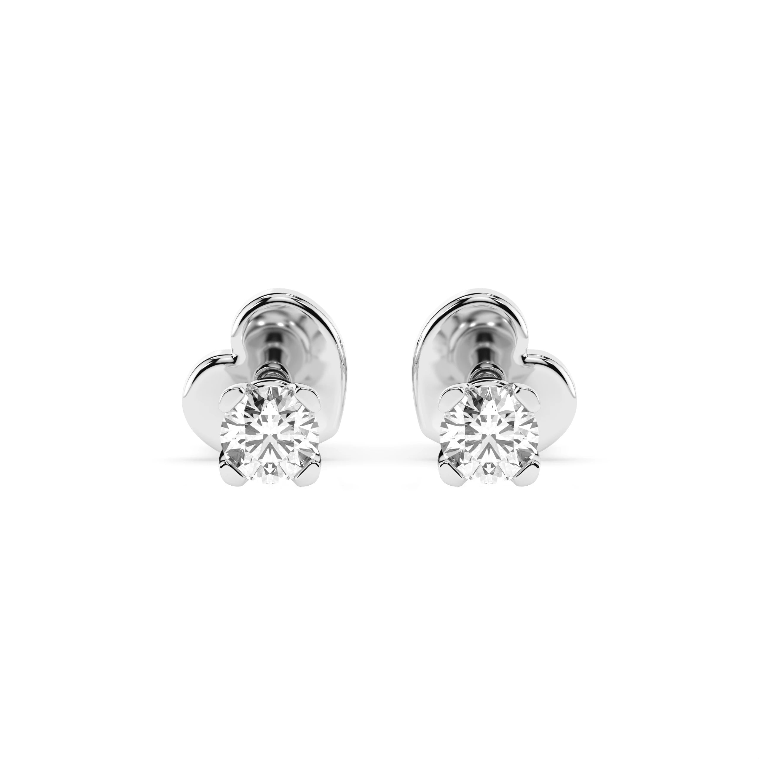 Solitaire Butterfly Earring (Round), 0.3 ct — 102-10089/2(3.4)