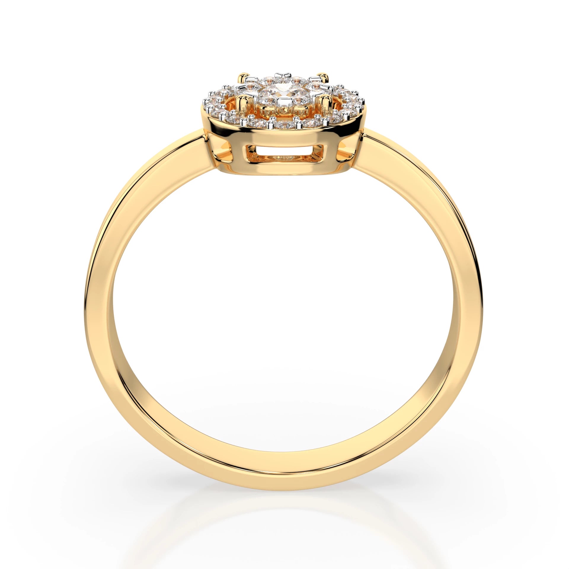 Illusion Ring (Round), 0.06 ct — 101-10018/1(2.5)
