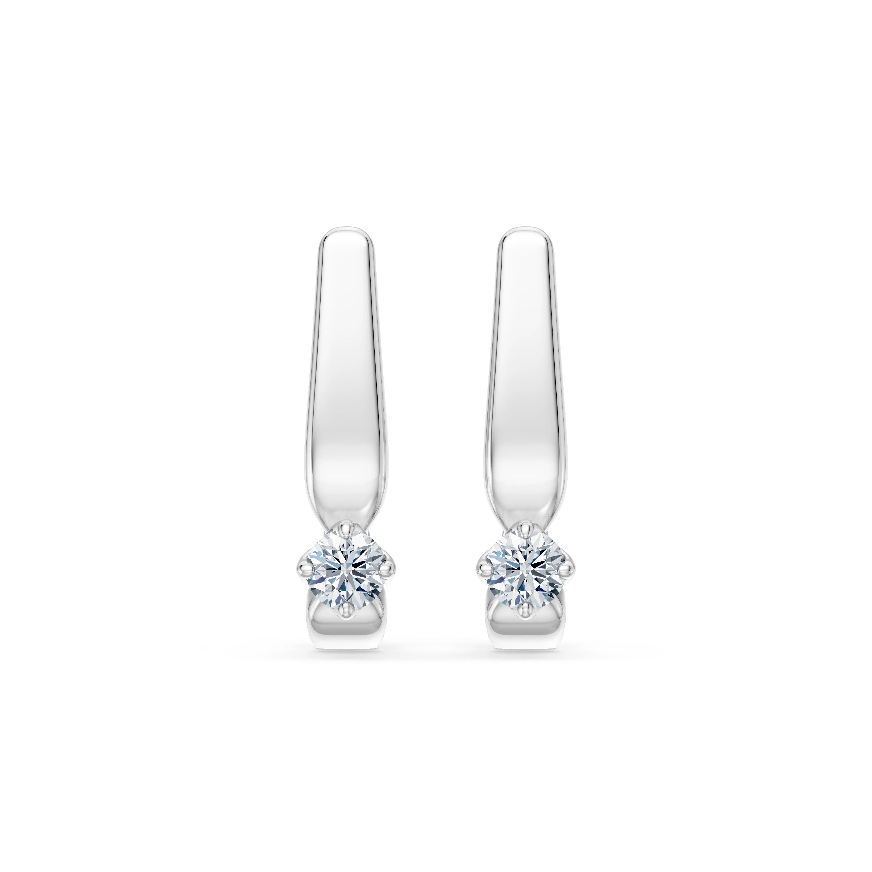 Solitaire English Lock Earring, 0.2 ct — 102-10041(3.0)