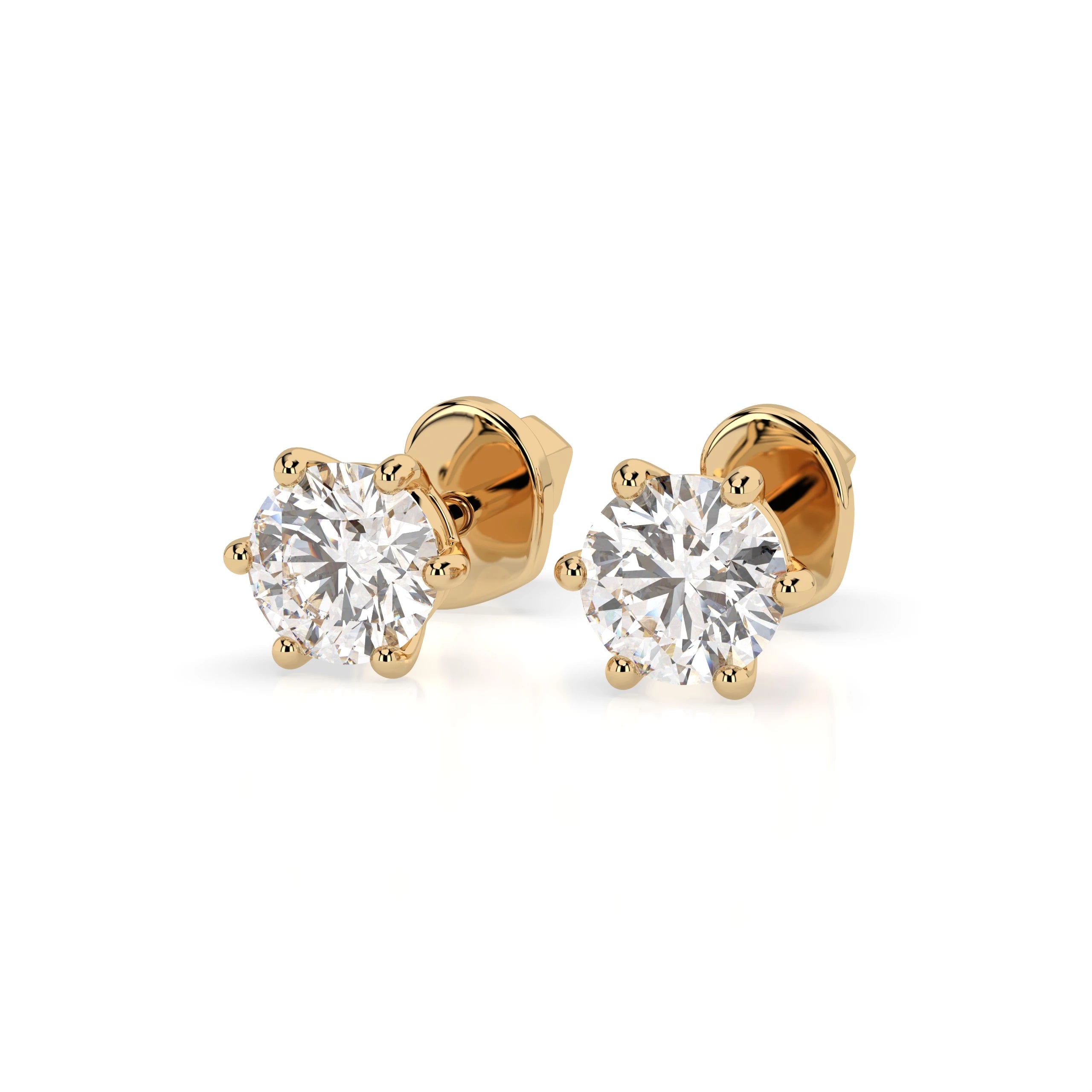 Solitaire Butterfly Earring (Round), 0.6 ct — 102-10027(4.2)