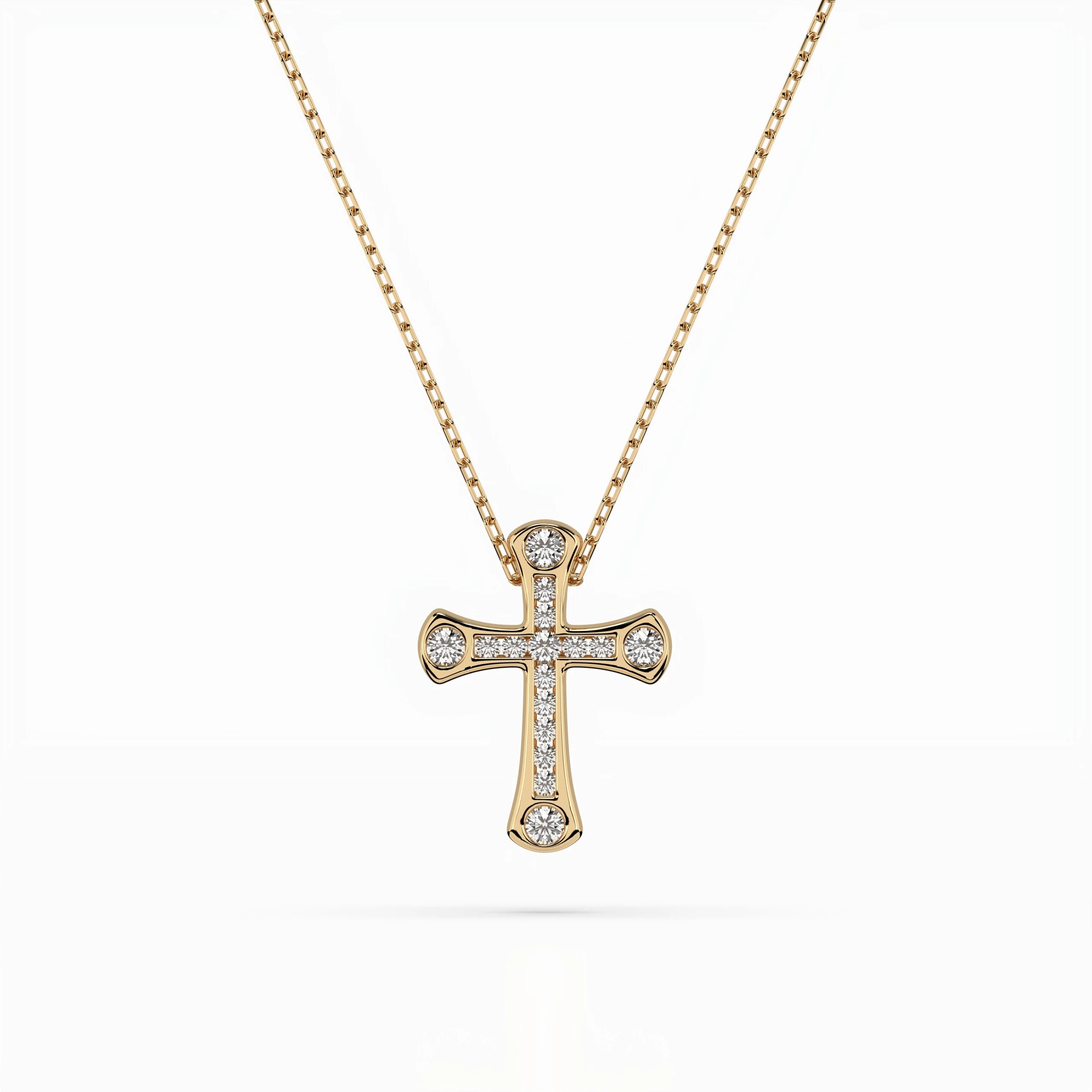 Minimalism Necklace (Round), 0.06 ct — 104-10009