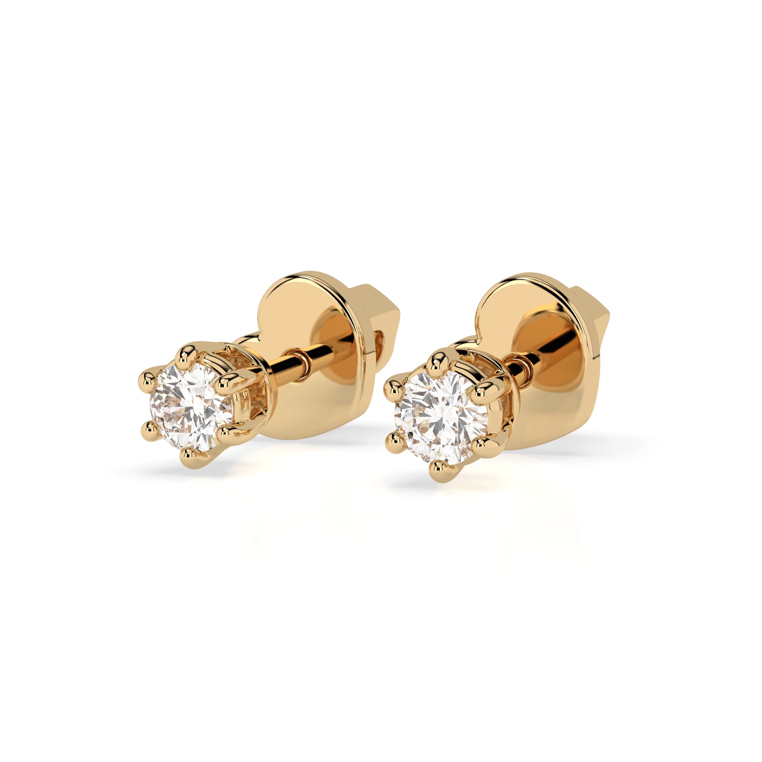 Solitaire Butterfly Earring (Round), 0.12 ct — 102-10027(2.5)