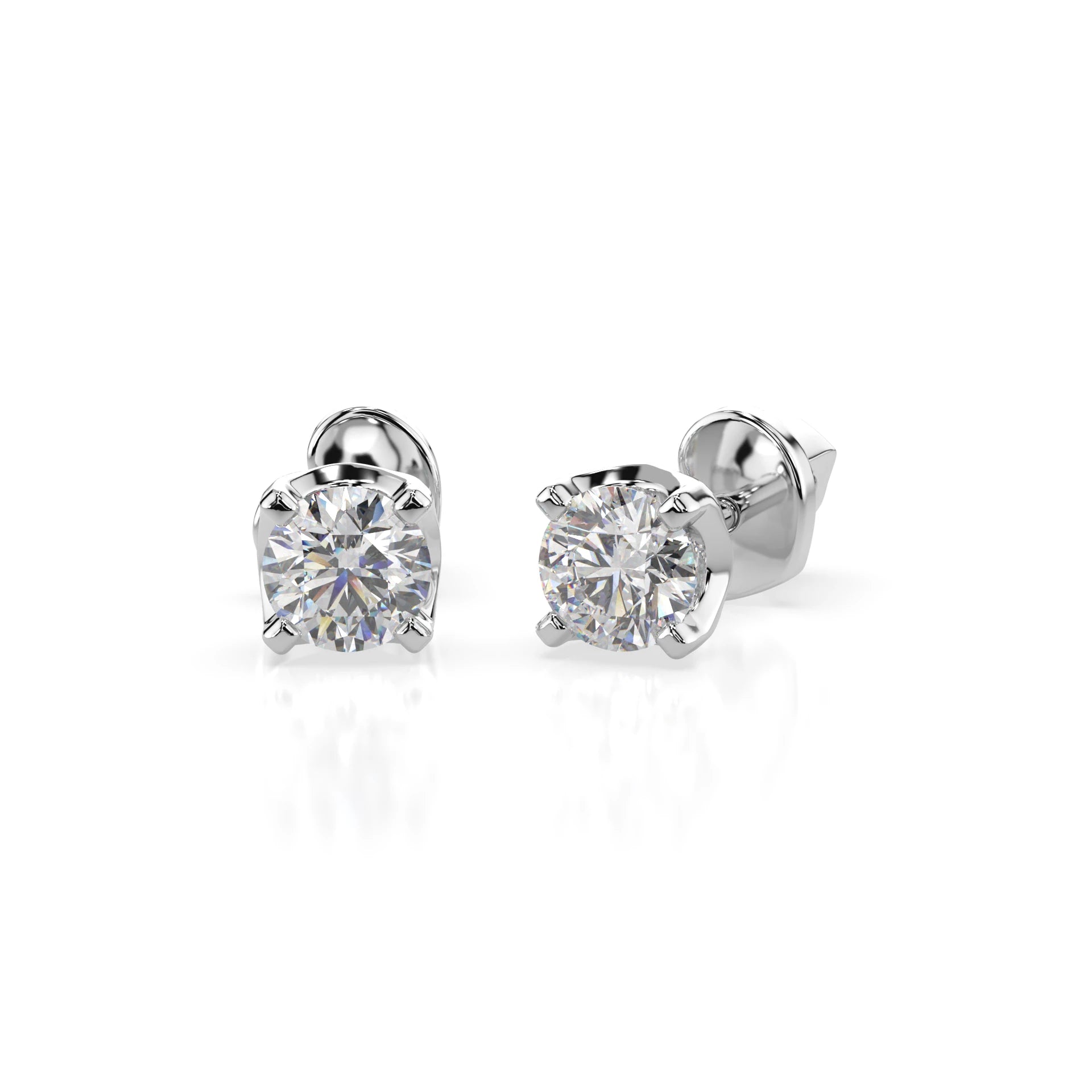 Solitaire Butterfly Earring (Round), 0.4 ct — 102-10020(3.7)