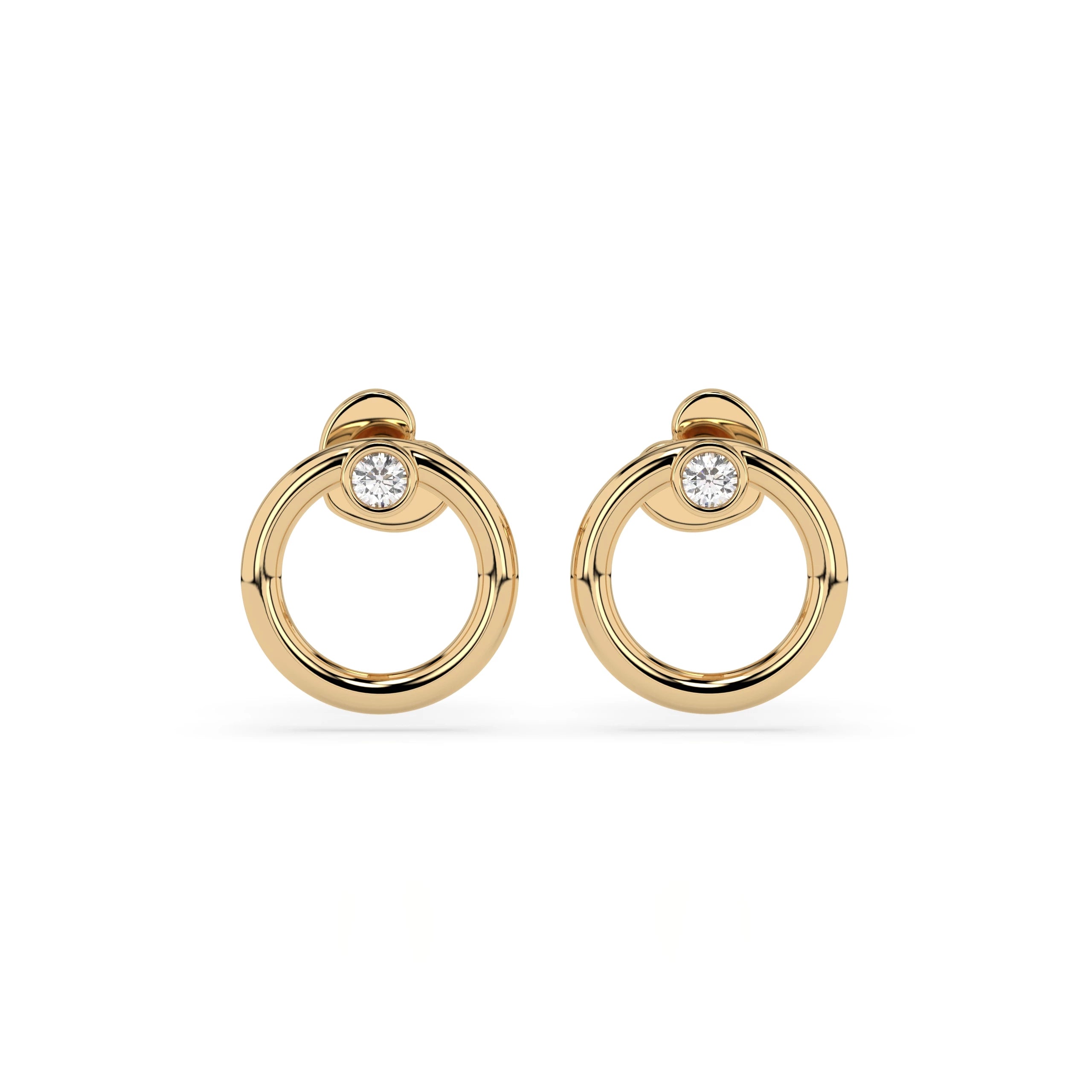 Minimalism Earring (Round), 0.06 ct — 102-10170