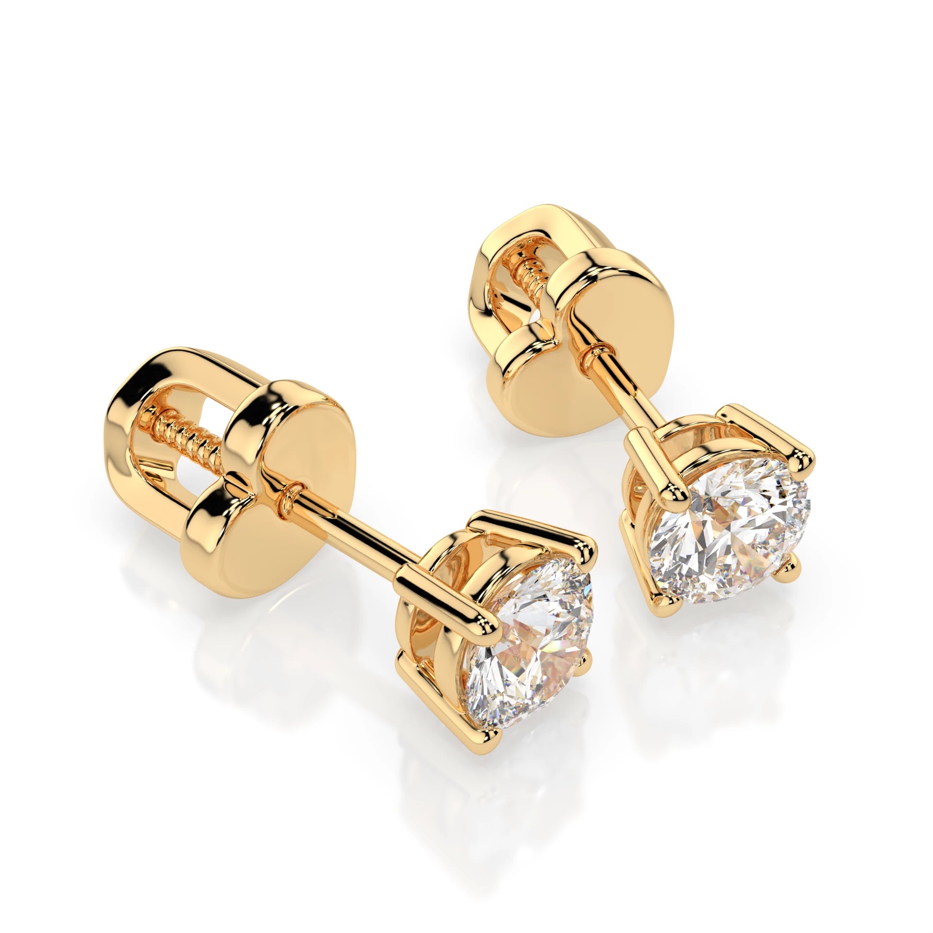 Solitaire Butterfly Earring (Round), 0.7 ct — 102-10012/1(4.5)