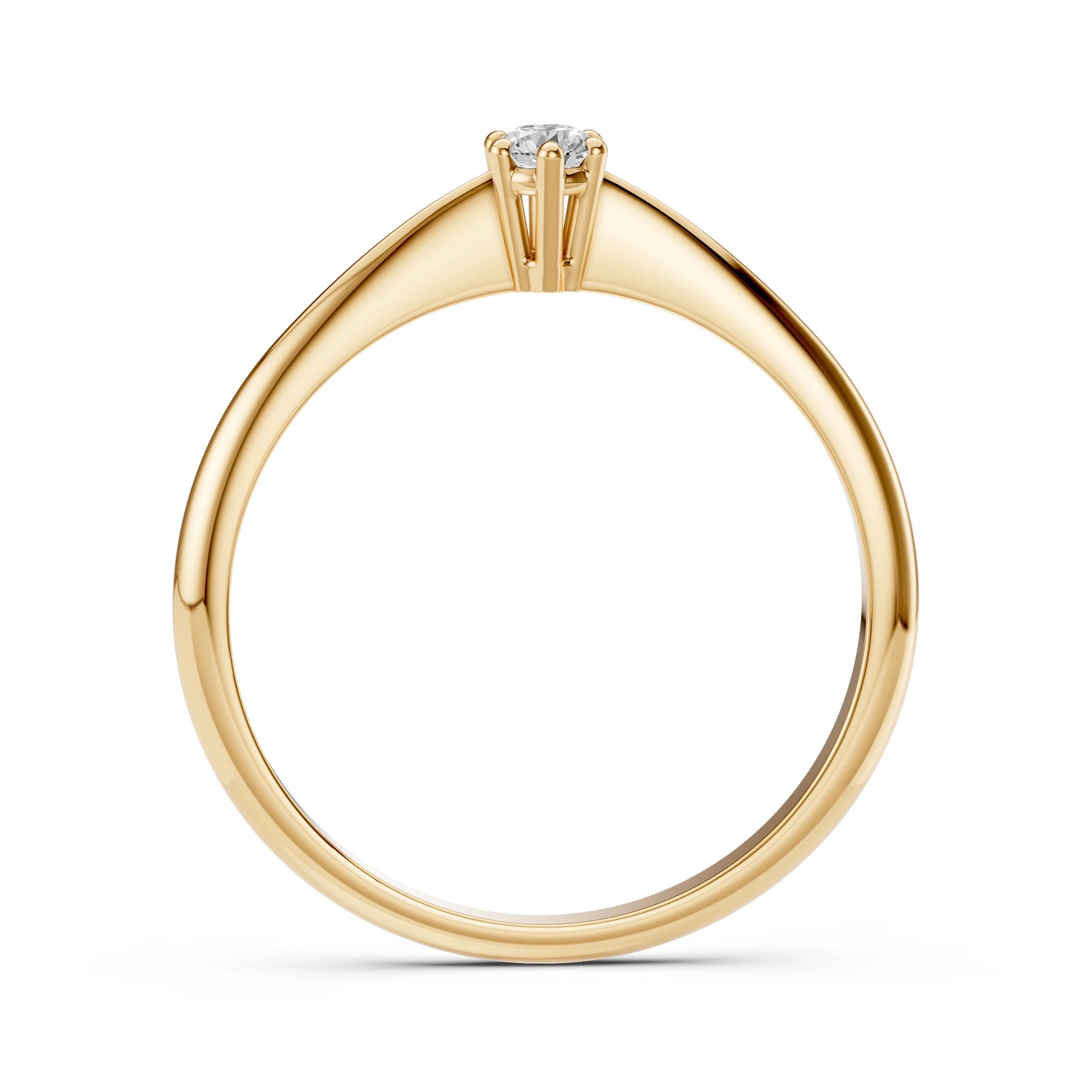 Solitaire Ring (Round), 0.1 ct — 101-10027(3.0)