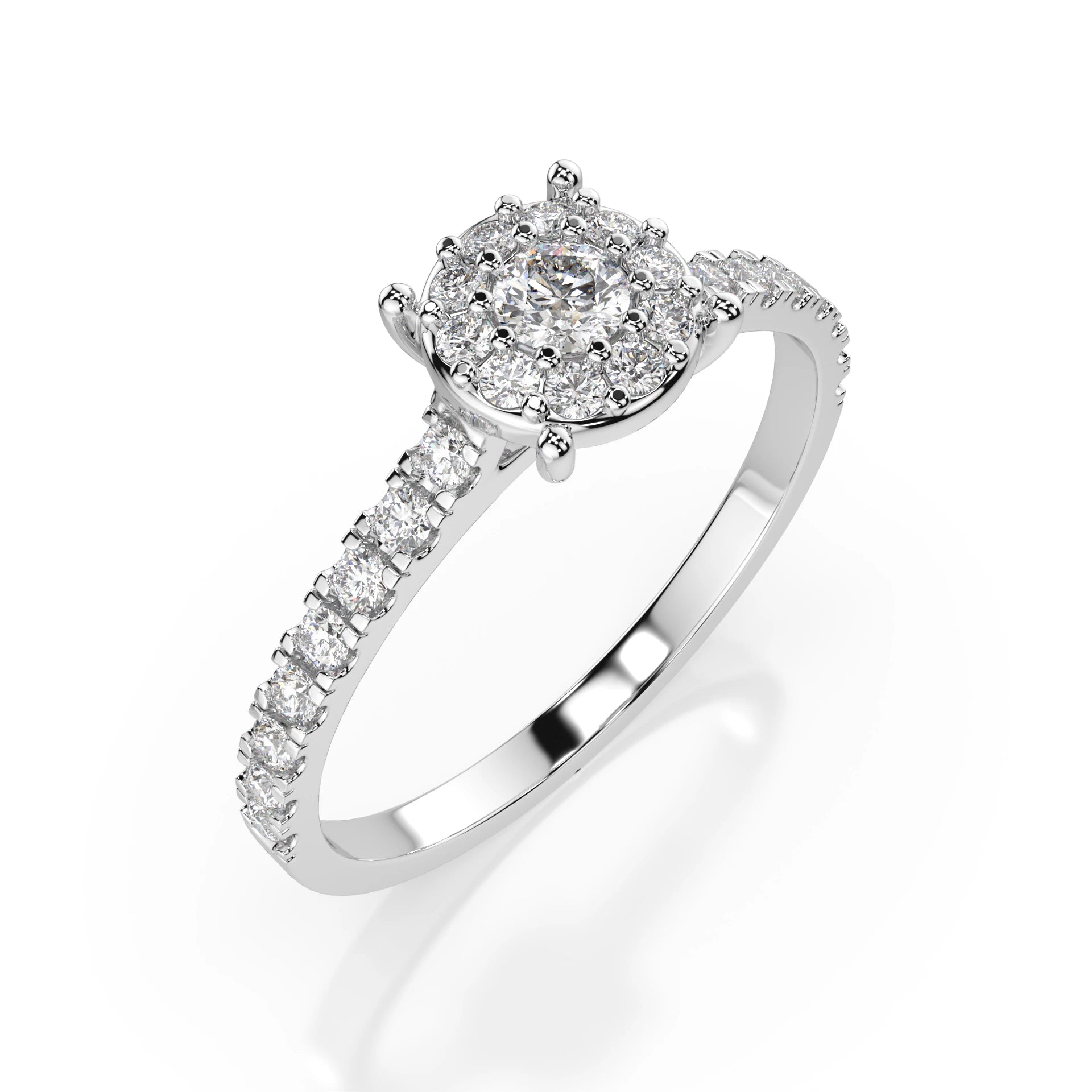 Solitaire Eternity Ring (Round), 0.1 ct — 101-10017(3.0)