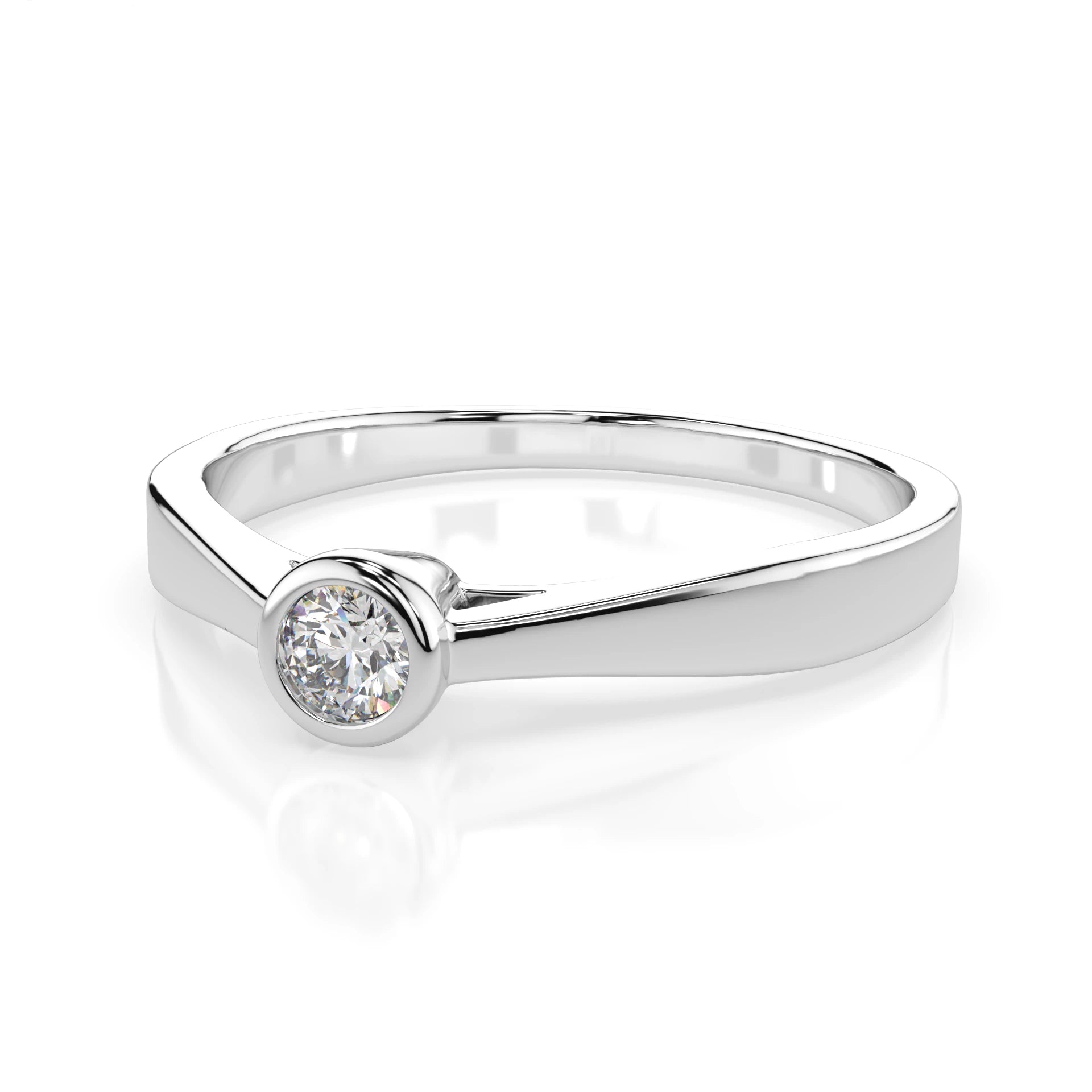 Solitaire Ring (Round), 0.15 ct — 101-10010(3.4)