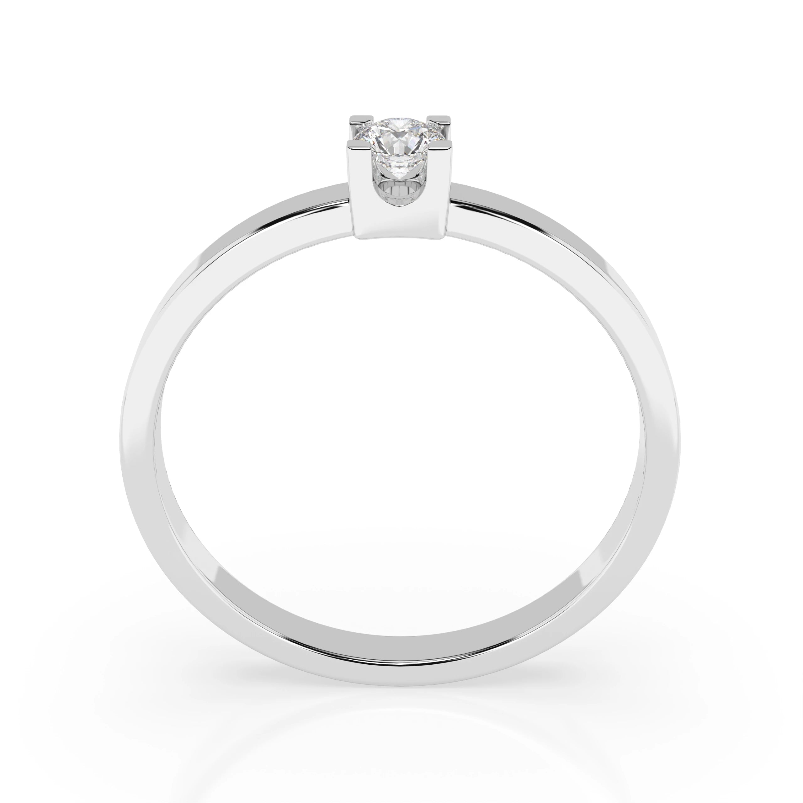 Solitaire Ring (Round), 0.1 ct — 101-10036(3.0)