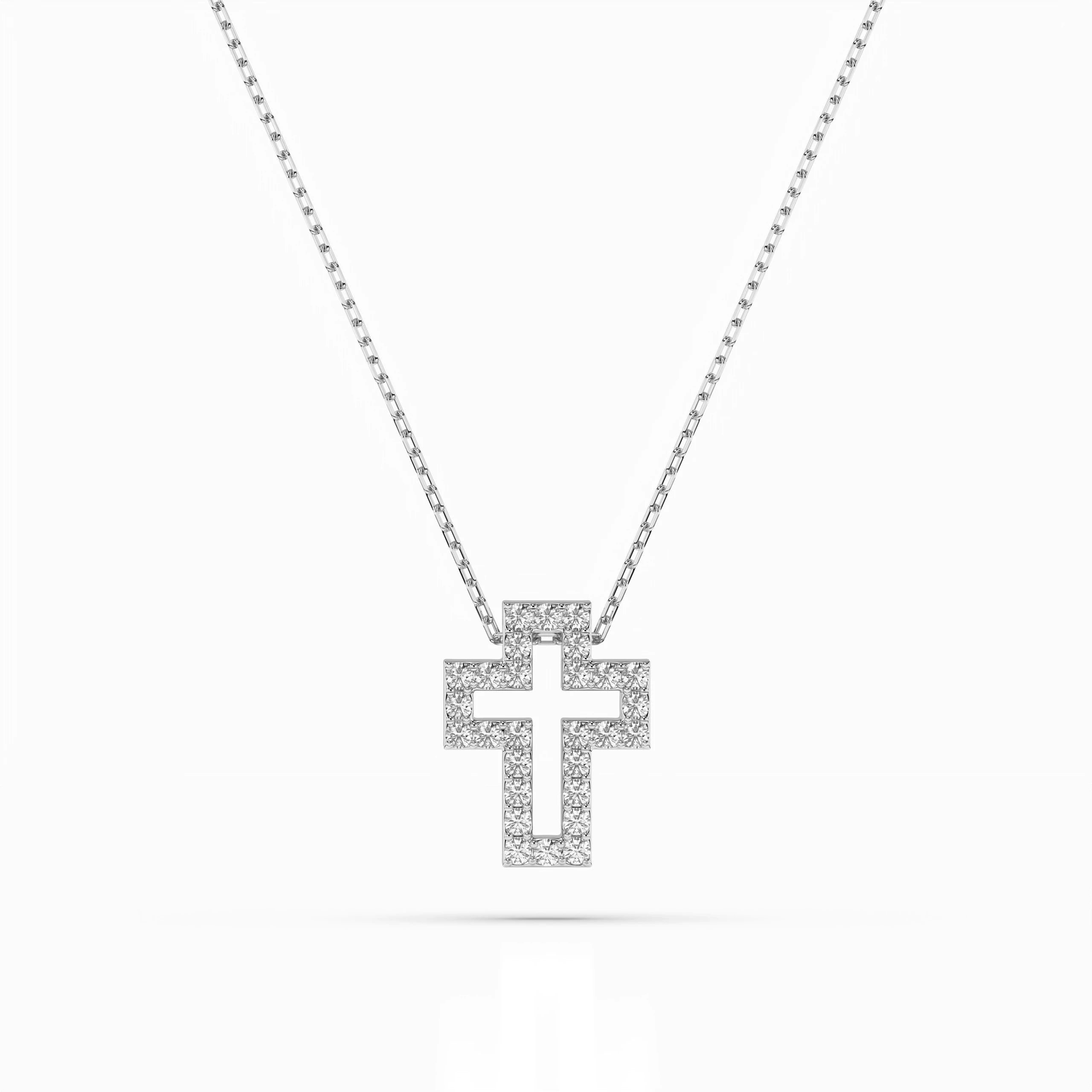 Minimalism Necklace (Round), 0.17 ct — 104-10030