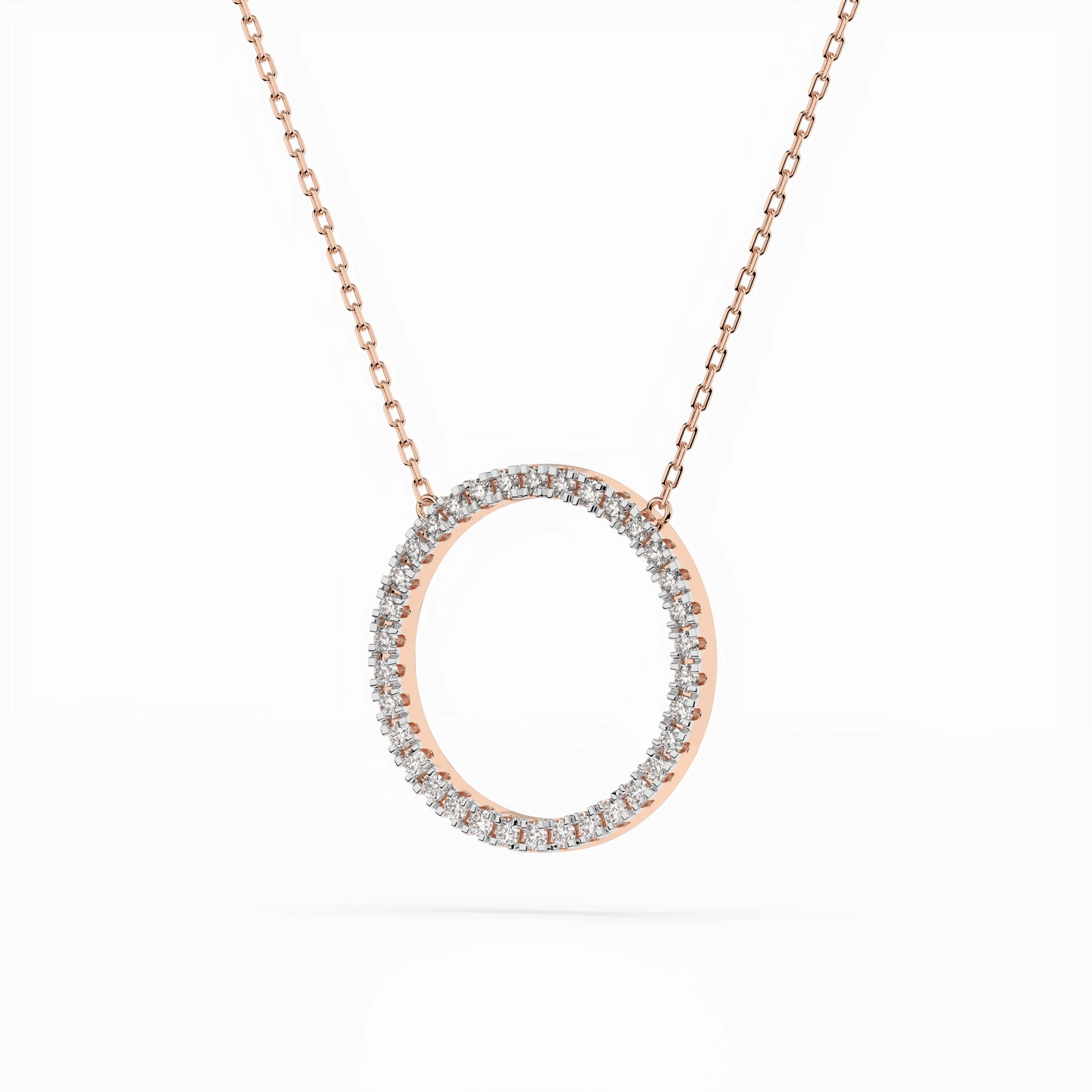 Minimalism Necklace (Round), 0.2 ct — 104-10023