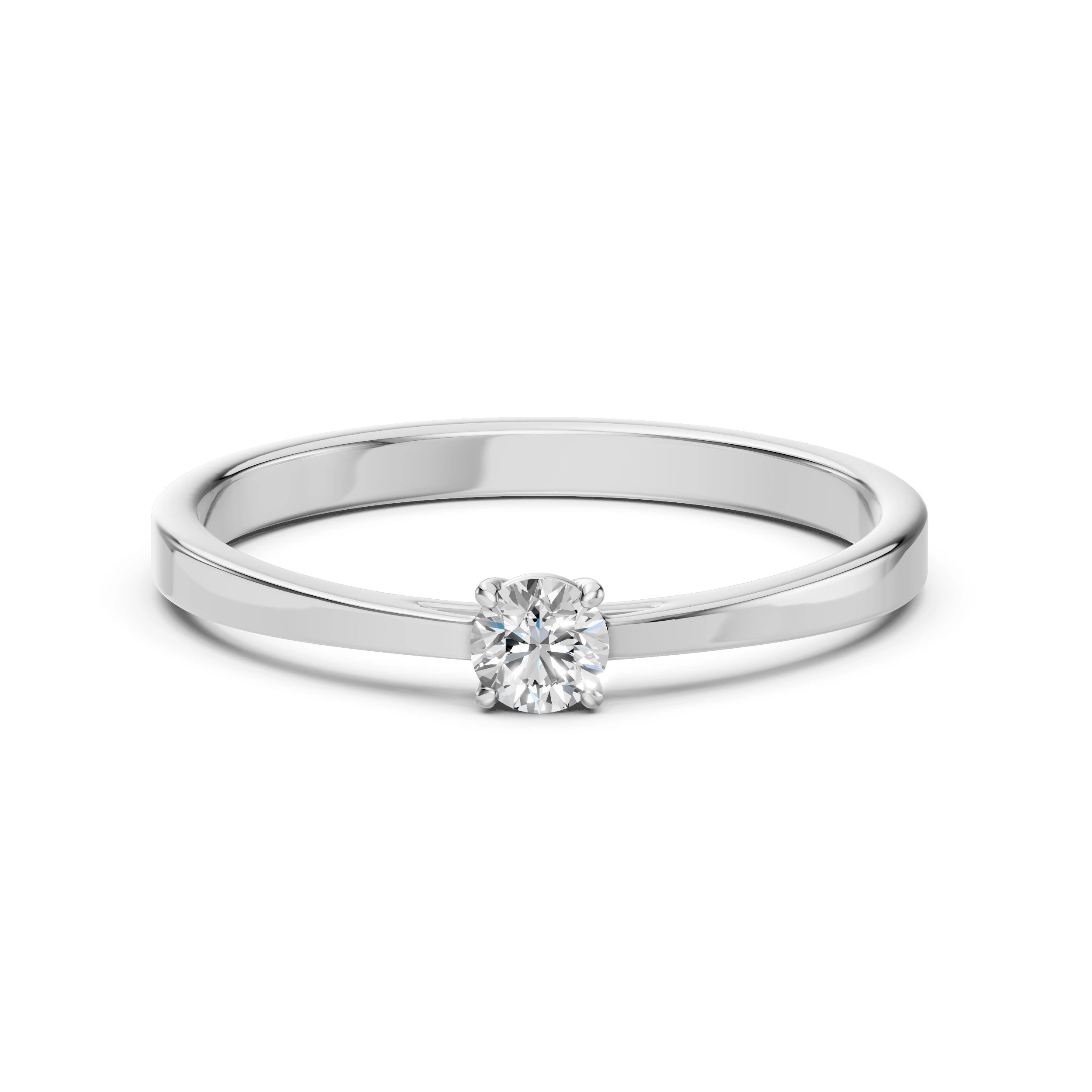 Solitaire Ring (Round), 0.2 ct — 101-10012/1(3.7)